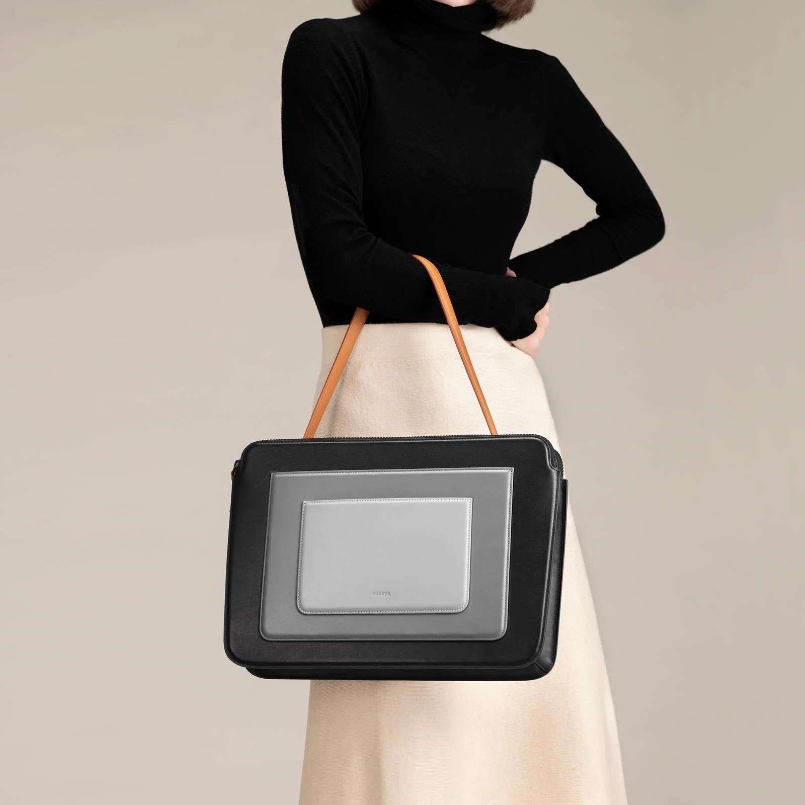 Business Bag - Black & Gray - Image 8
