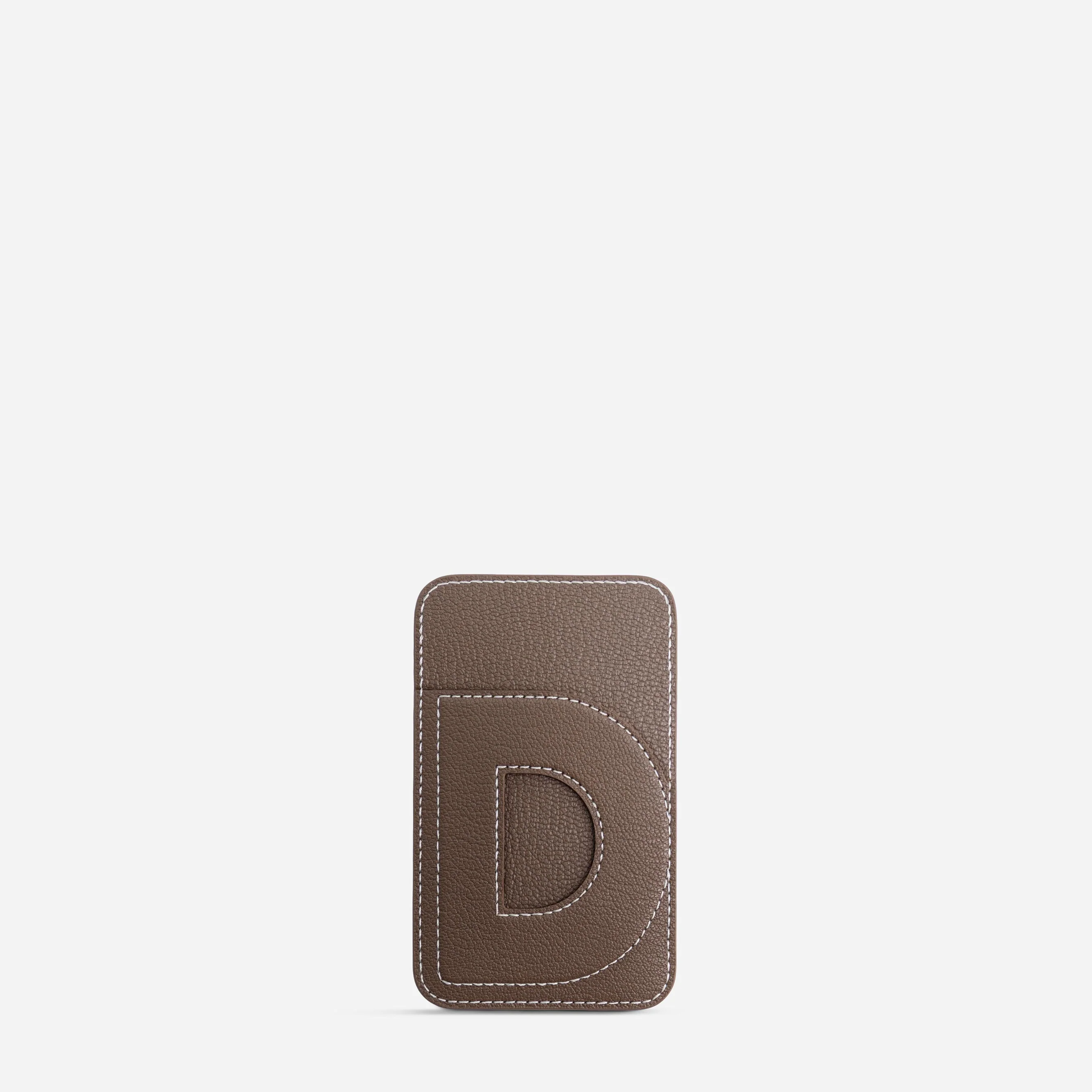 Cardholder D - Chèvre Etoupe