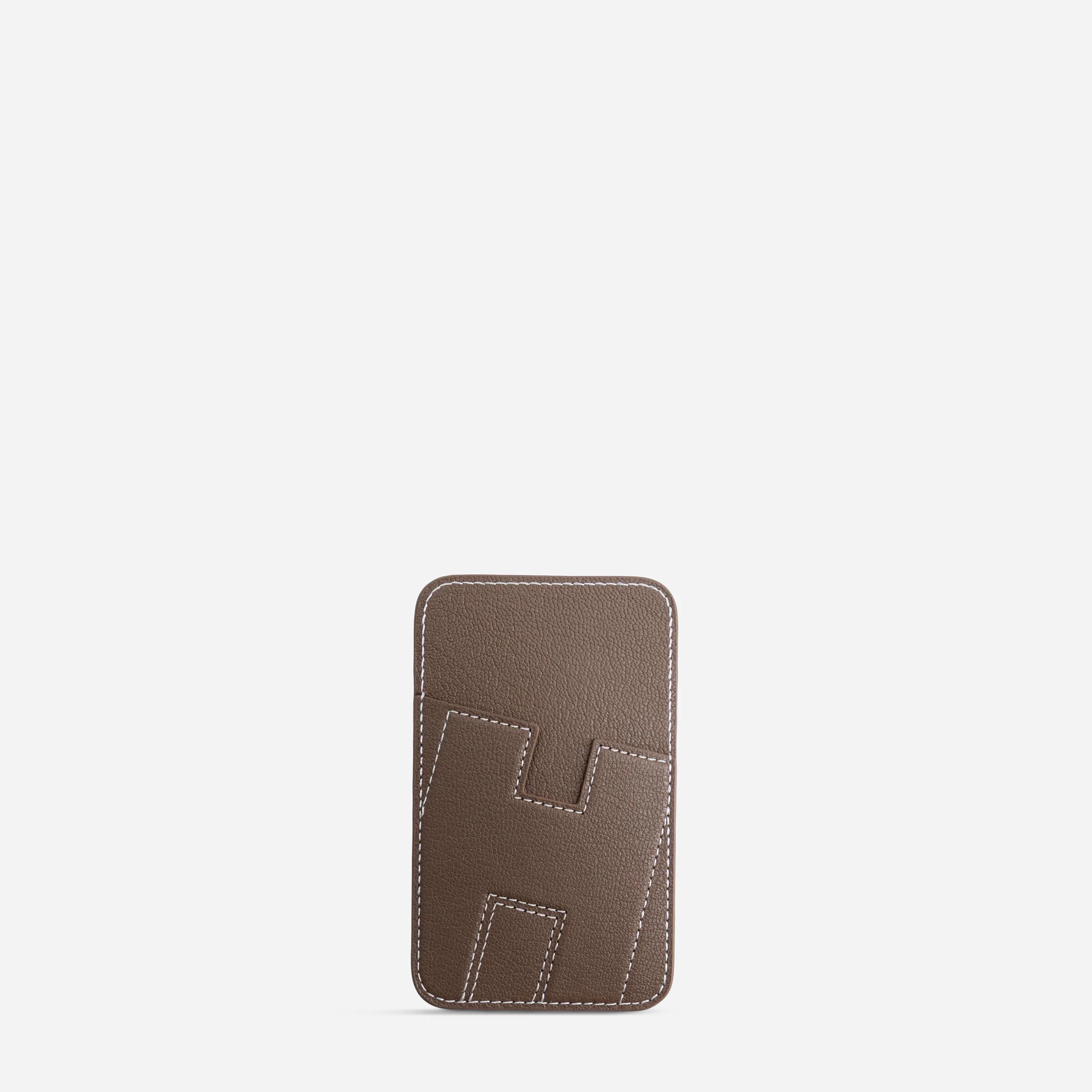Cardholder H - Chèvre Etoupe