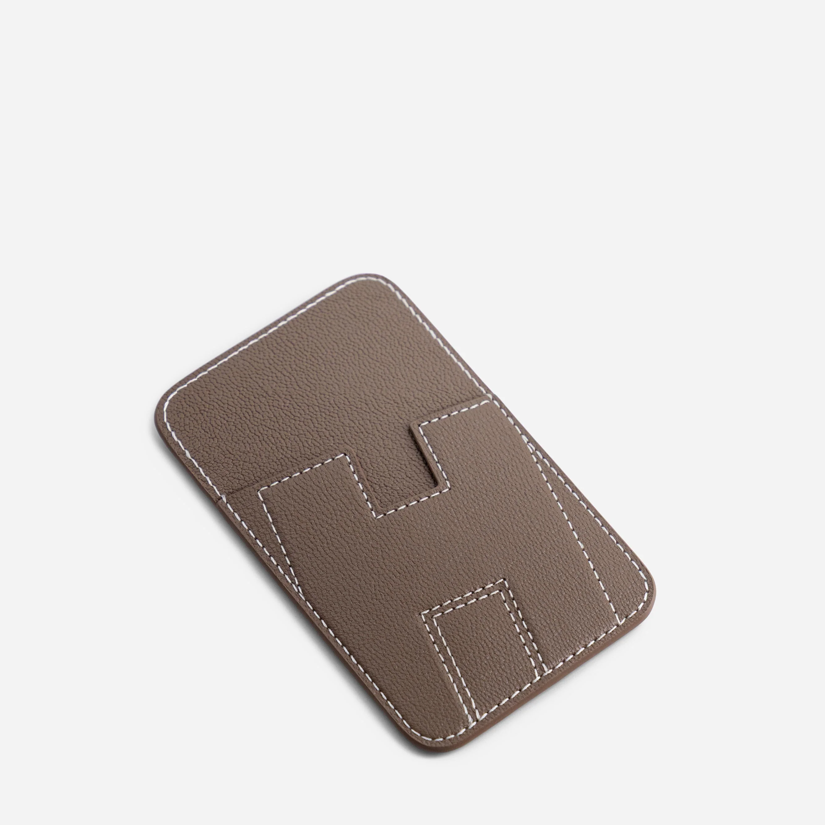Cardholder H - Chèvre Etoupe - Image 2