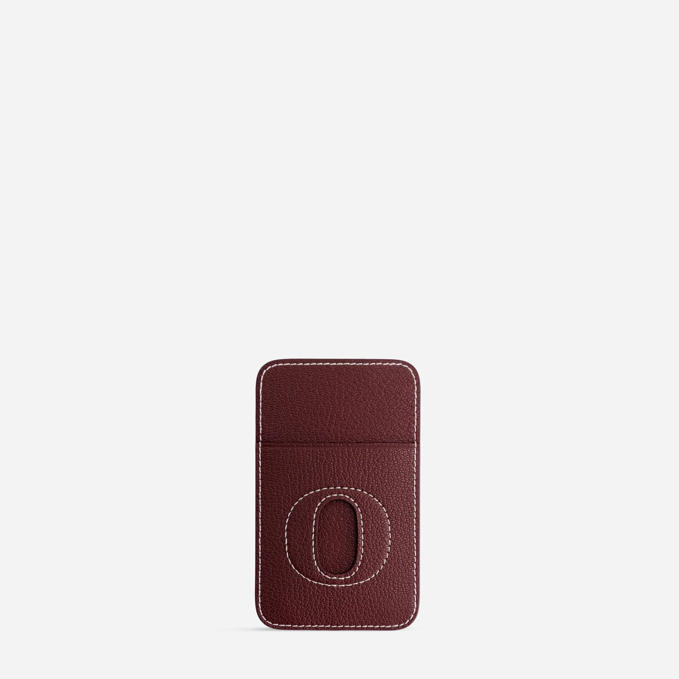 Cardholder O - Chèvre Bordeaux