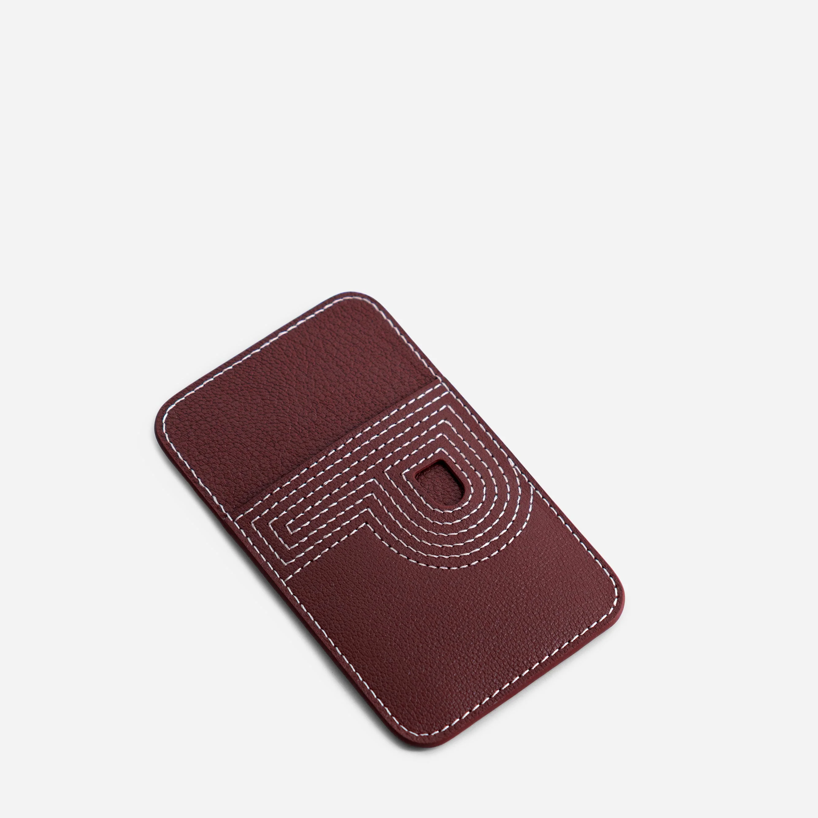 Cardholder P - Chèvre Bordeaux - Image 2