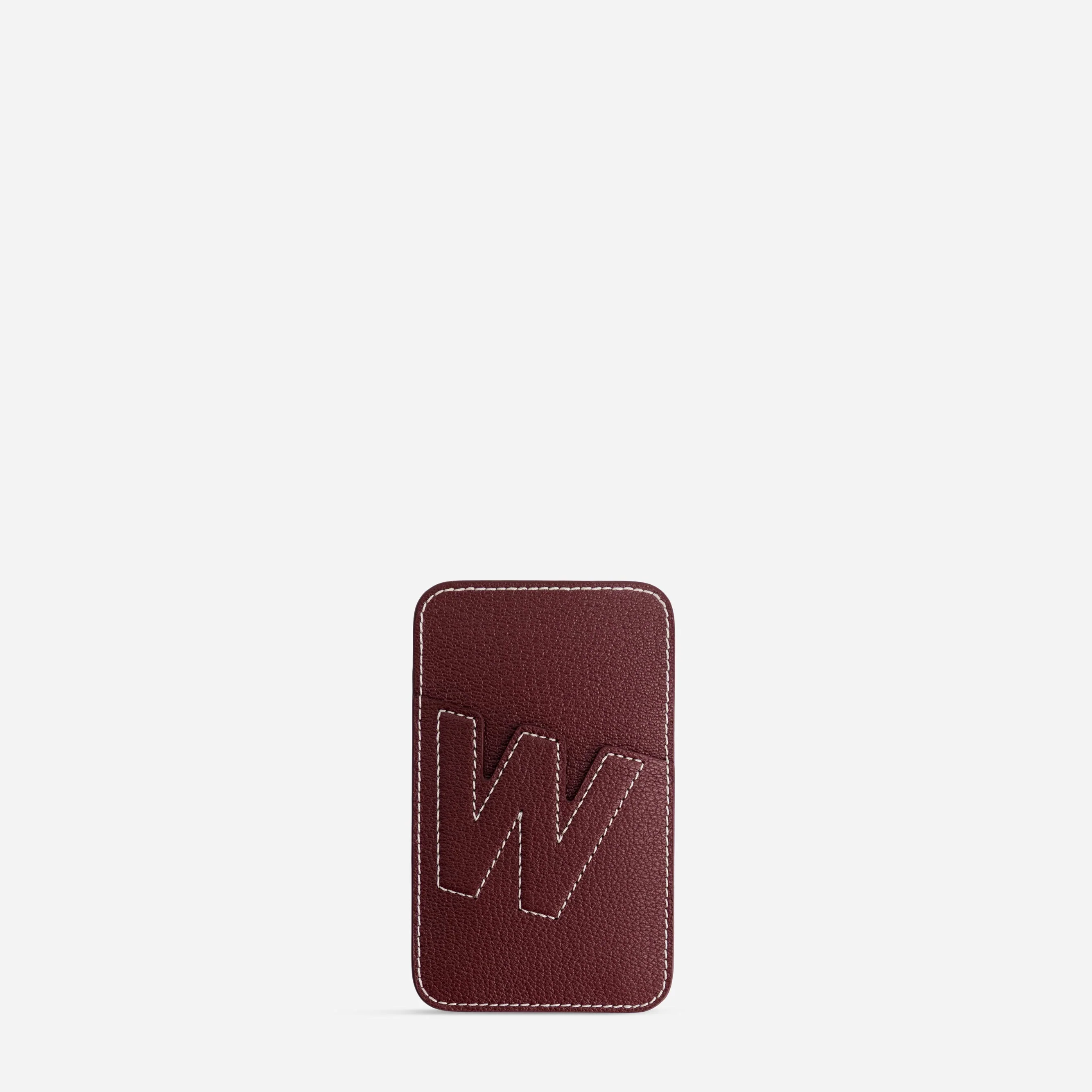 Cardholder W - Chèvre Bordeaux
