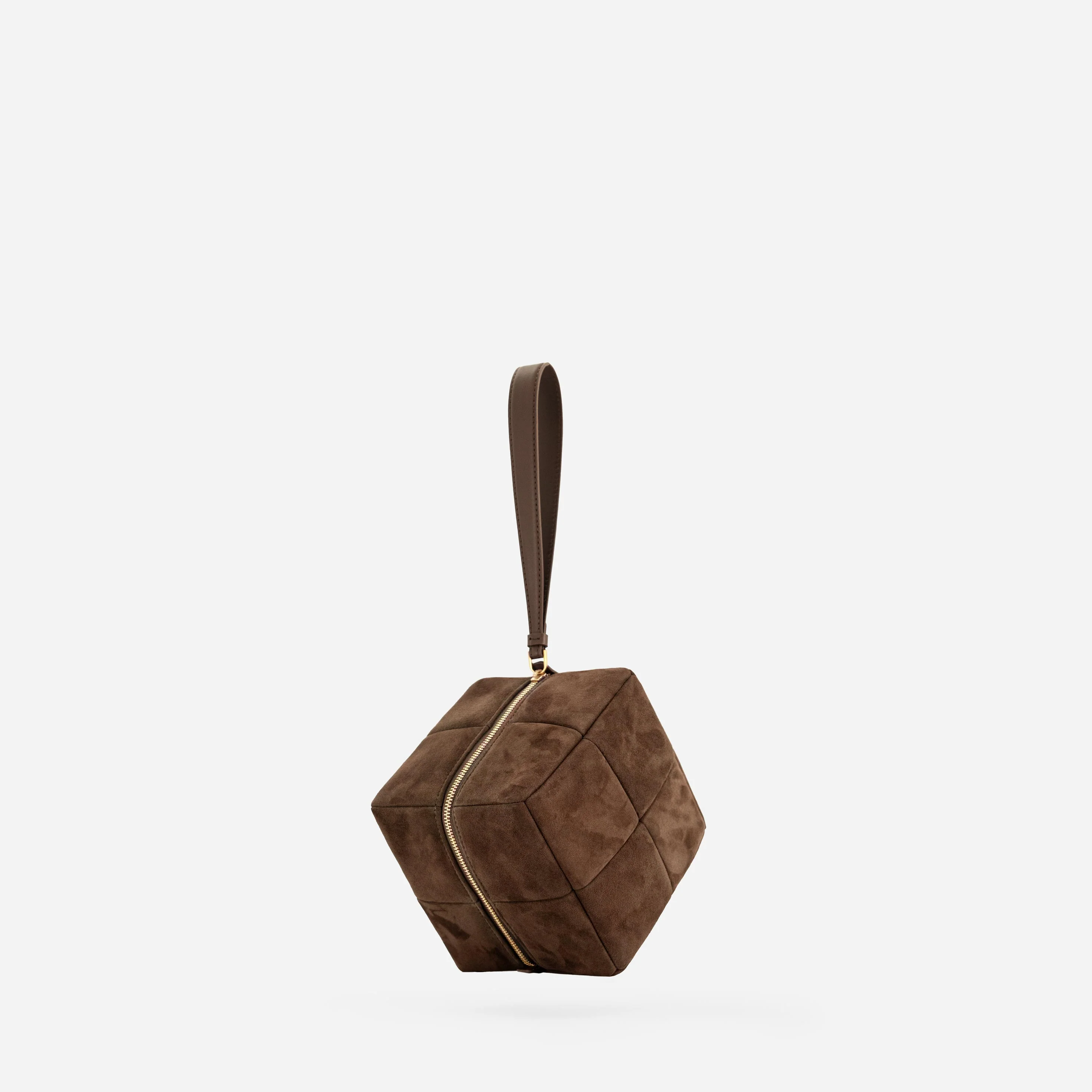 Grid Clutch - Suede Espresso - Image 2
