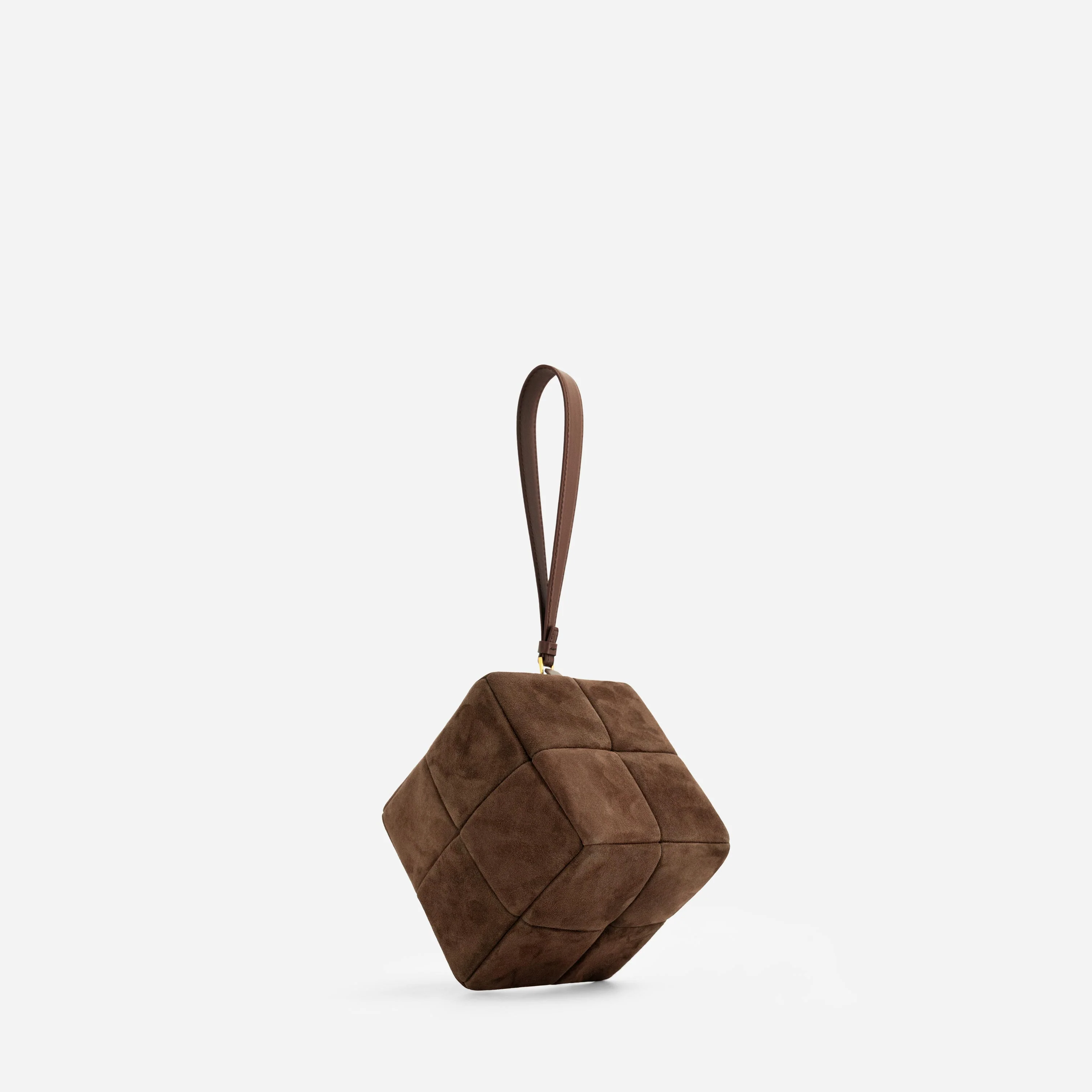 Grid Clutch - Suede Espresso - Image 3