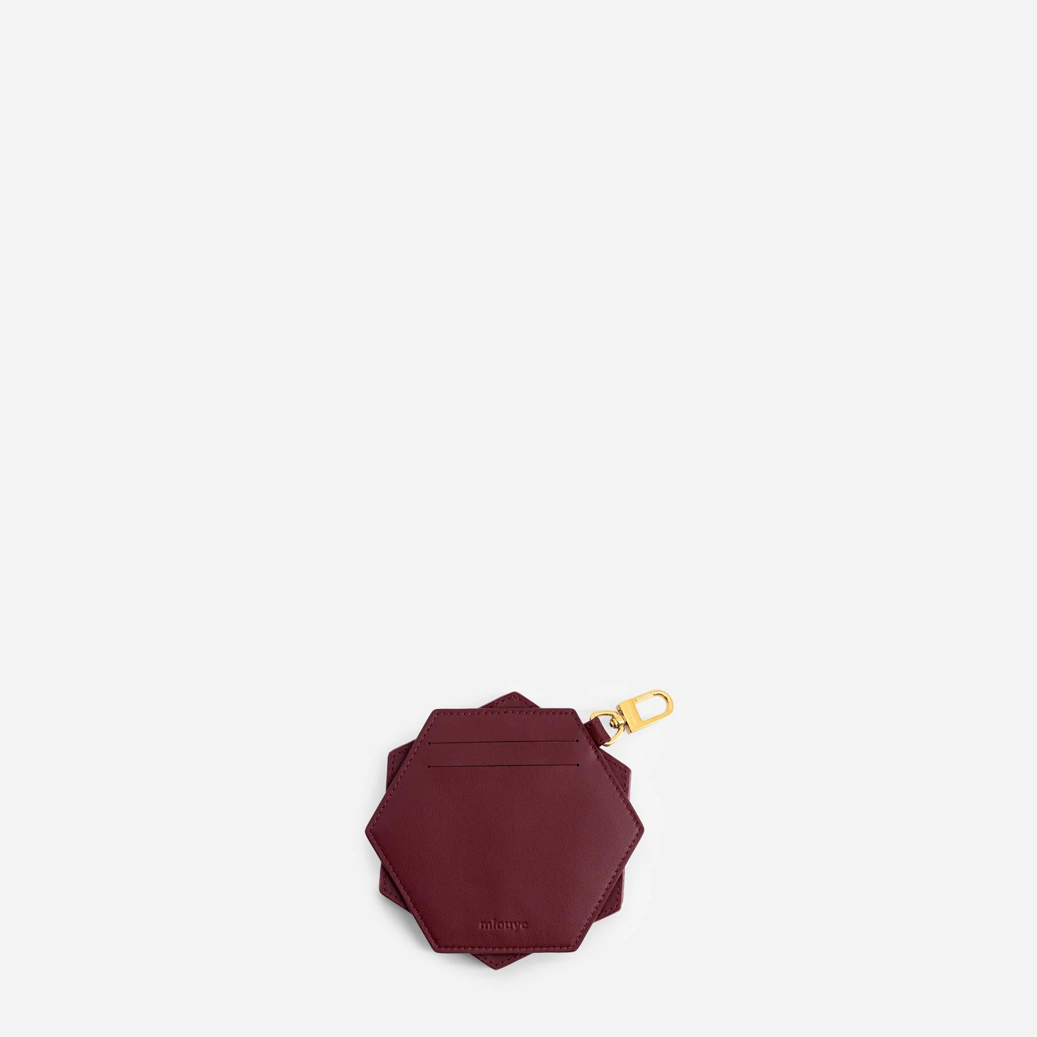 Hexagon Charm - Patent Bordeaux - Image 3
