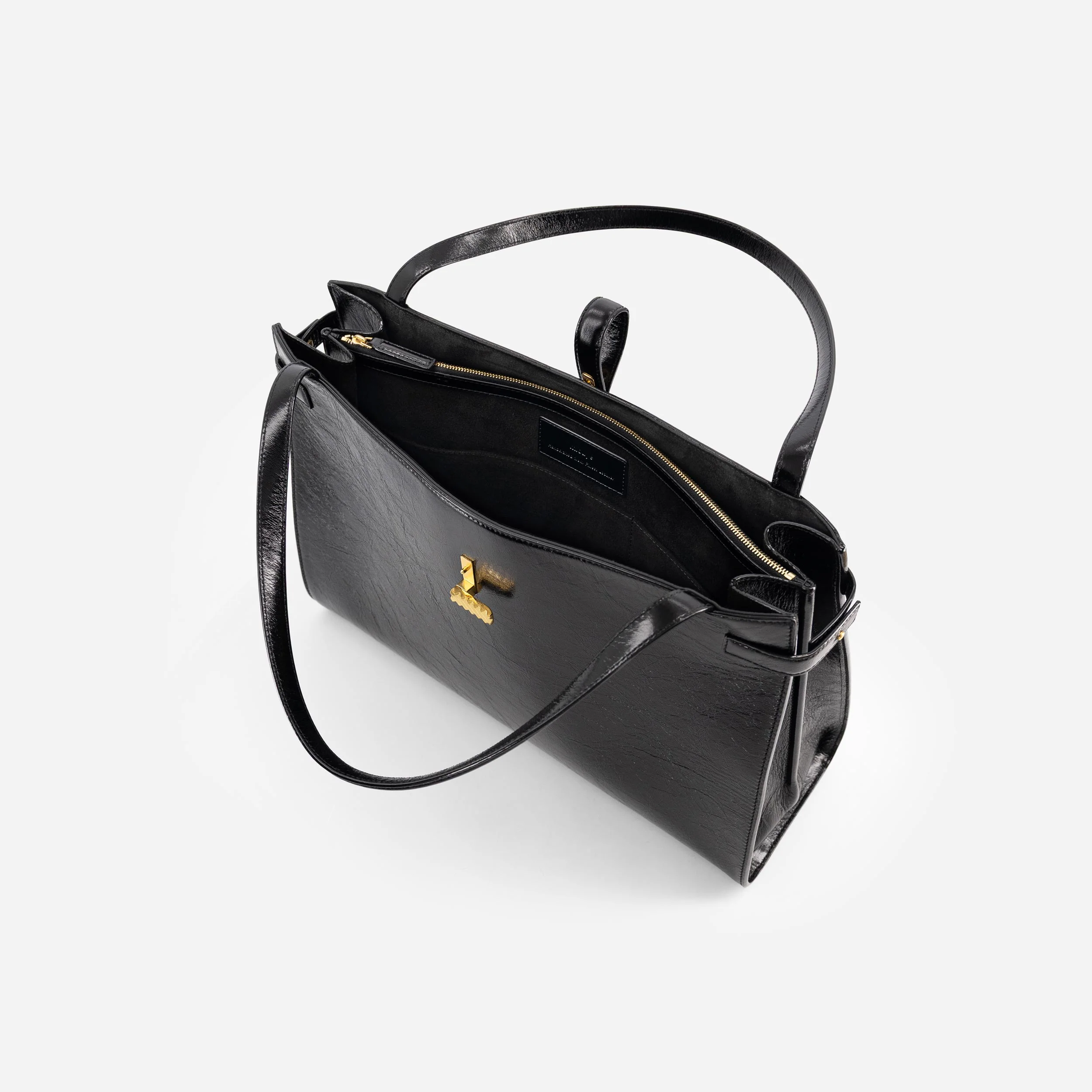 Isla Tote - Crinkled Black - Image 4