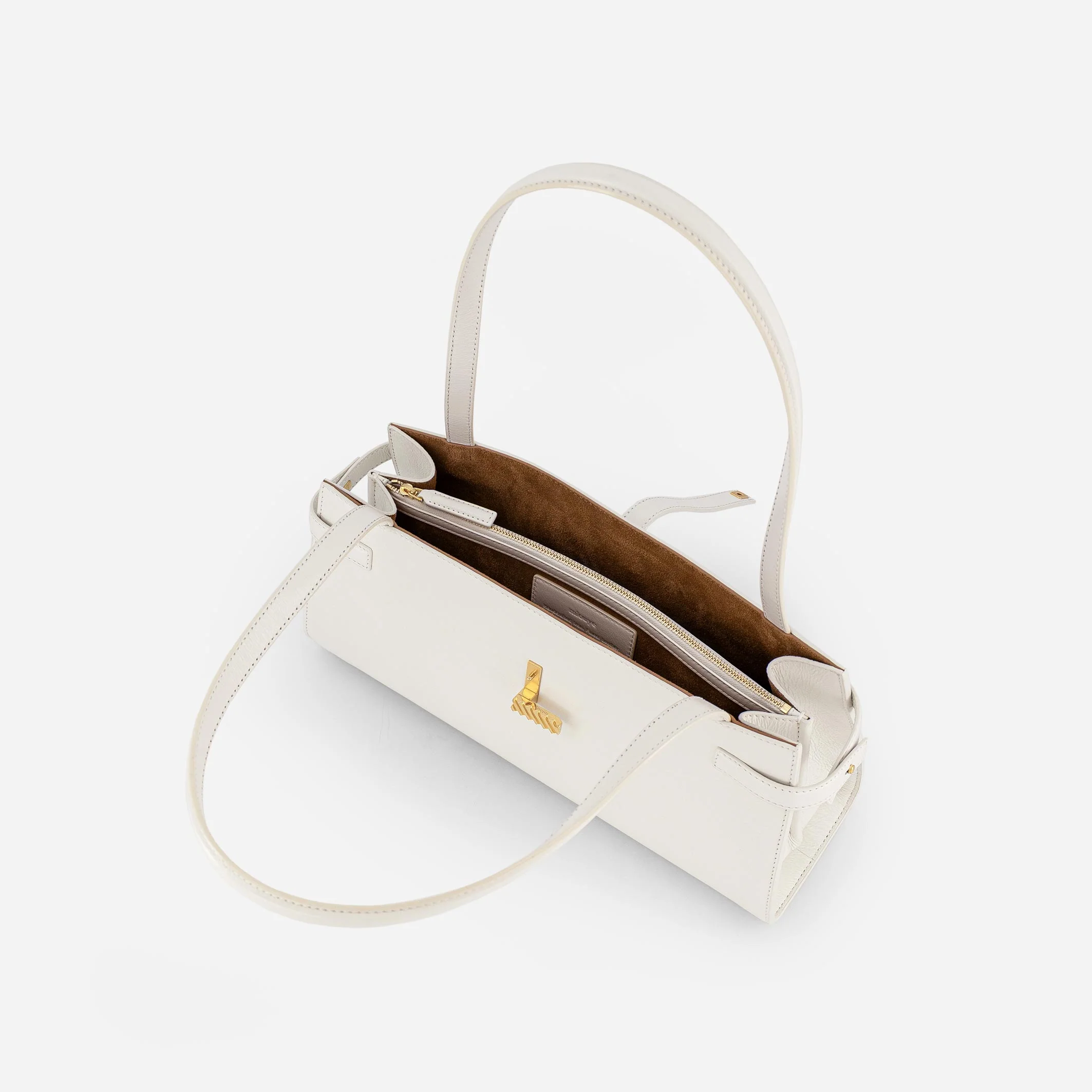 Isla Wide Tote - Crinkled Cream - Image 3