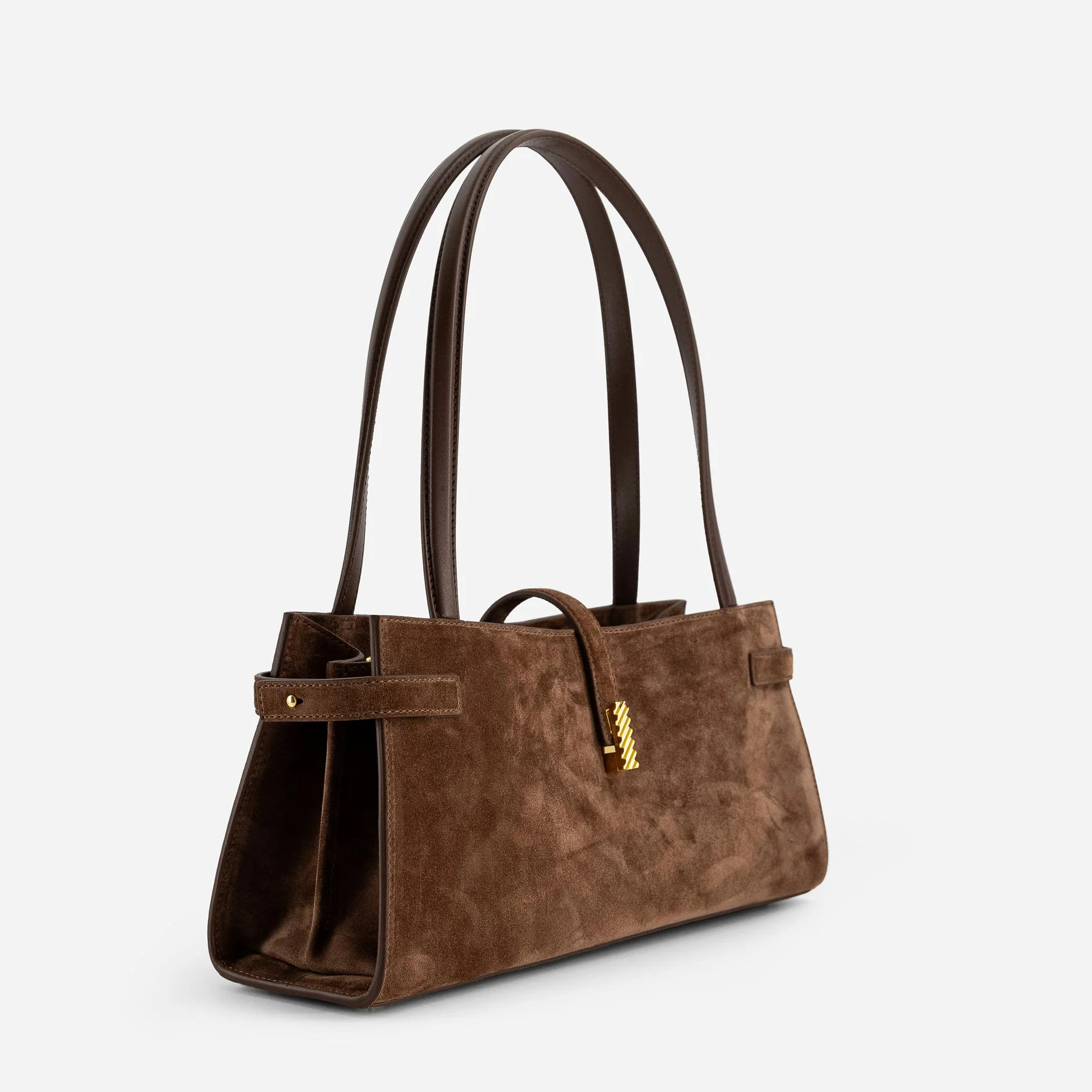 Isla Wide Tote - Suede Espresso - Image 3