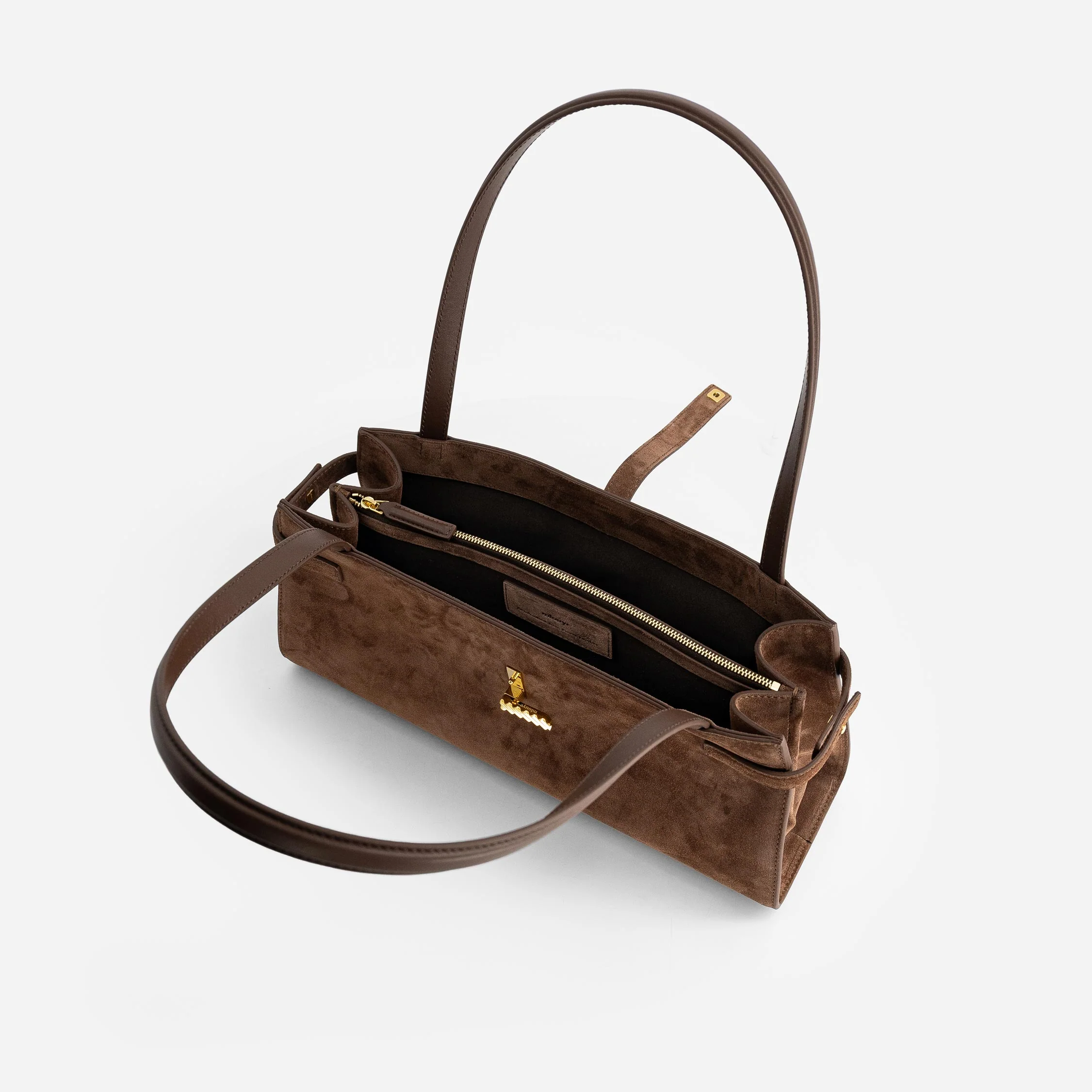 Isla Wide Tote - Suede Espresso - Image 4