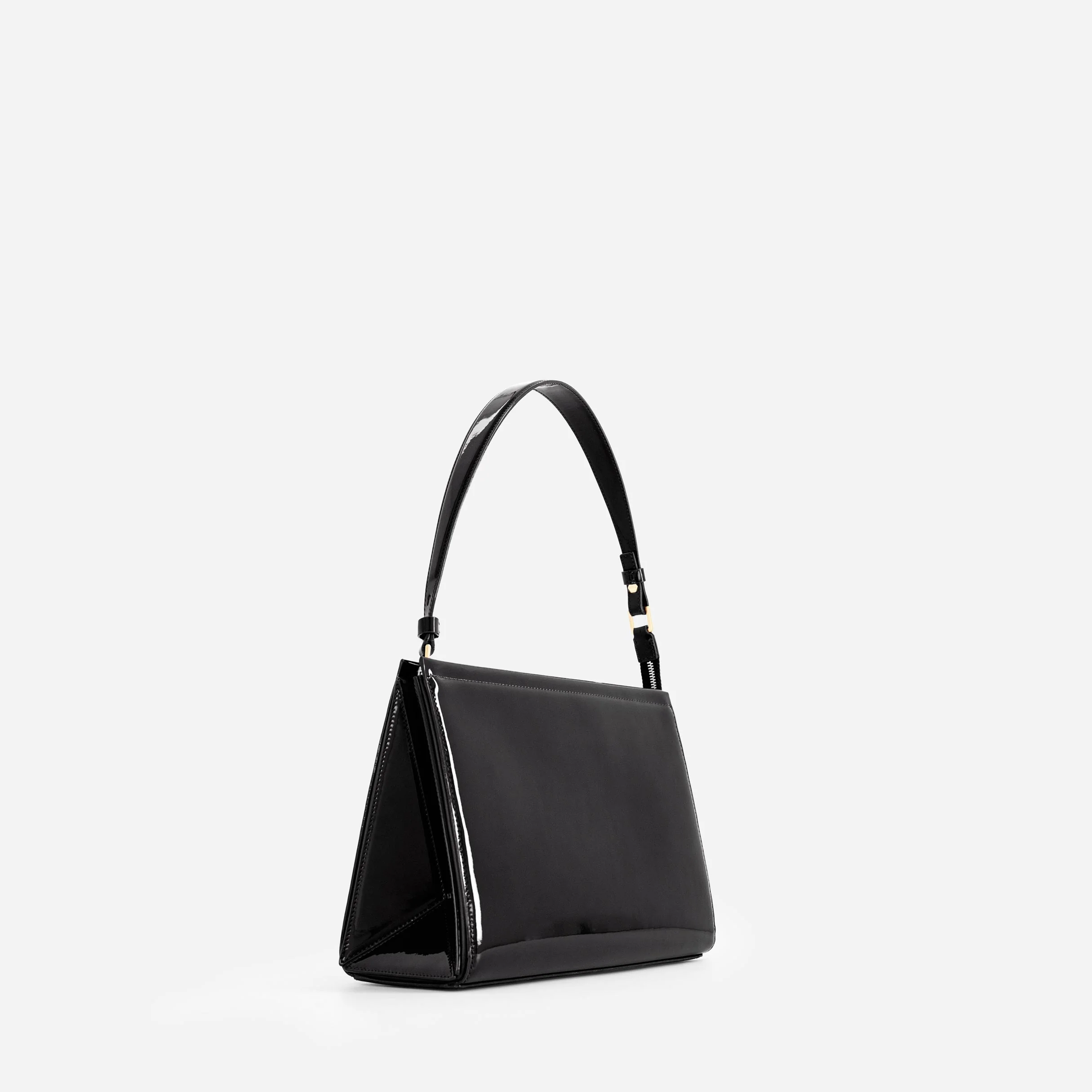 Large Triangle Pouch - Patent Black - Image 3
