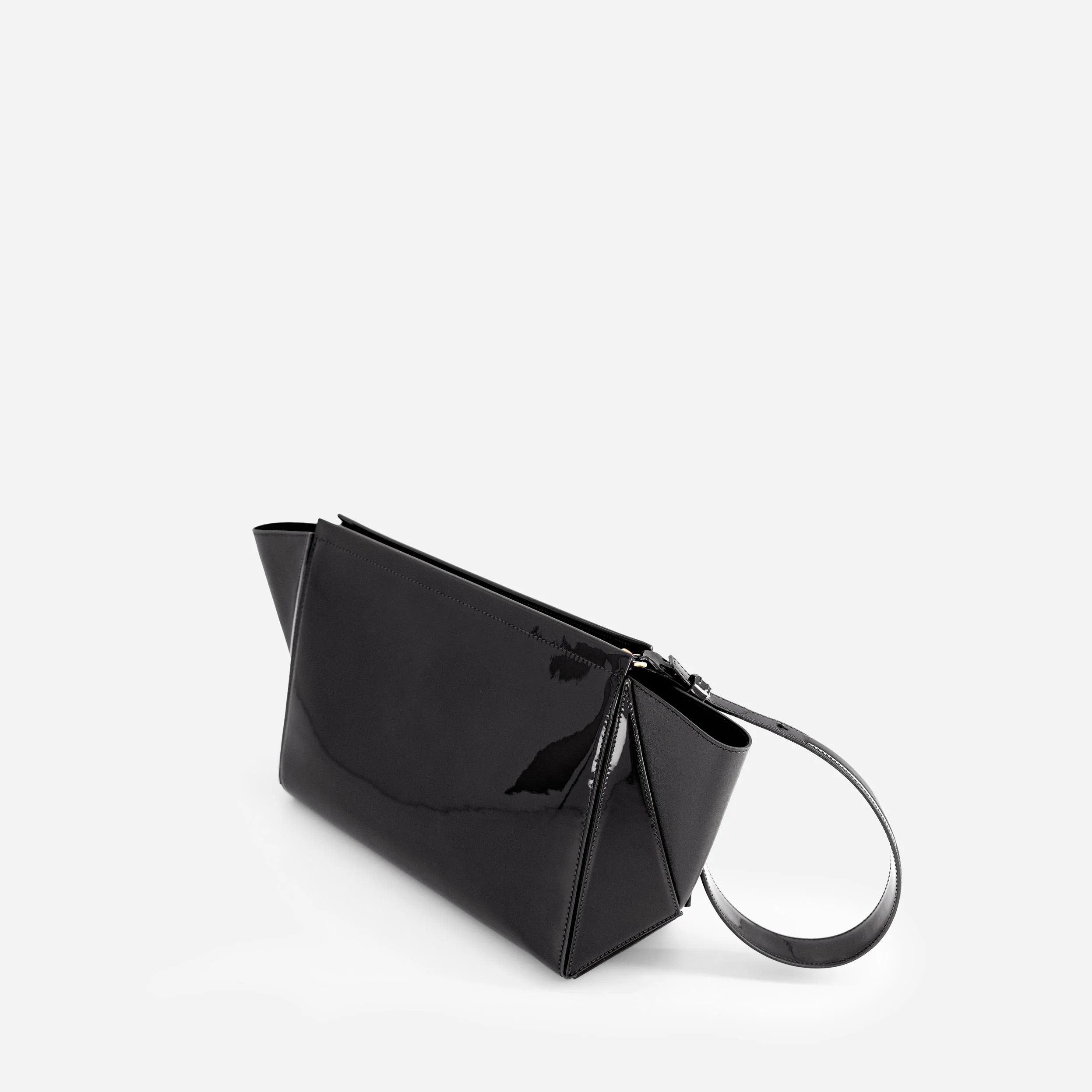 Large Triangle Pouch - Patent Black - Image 4