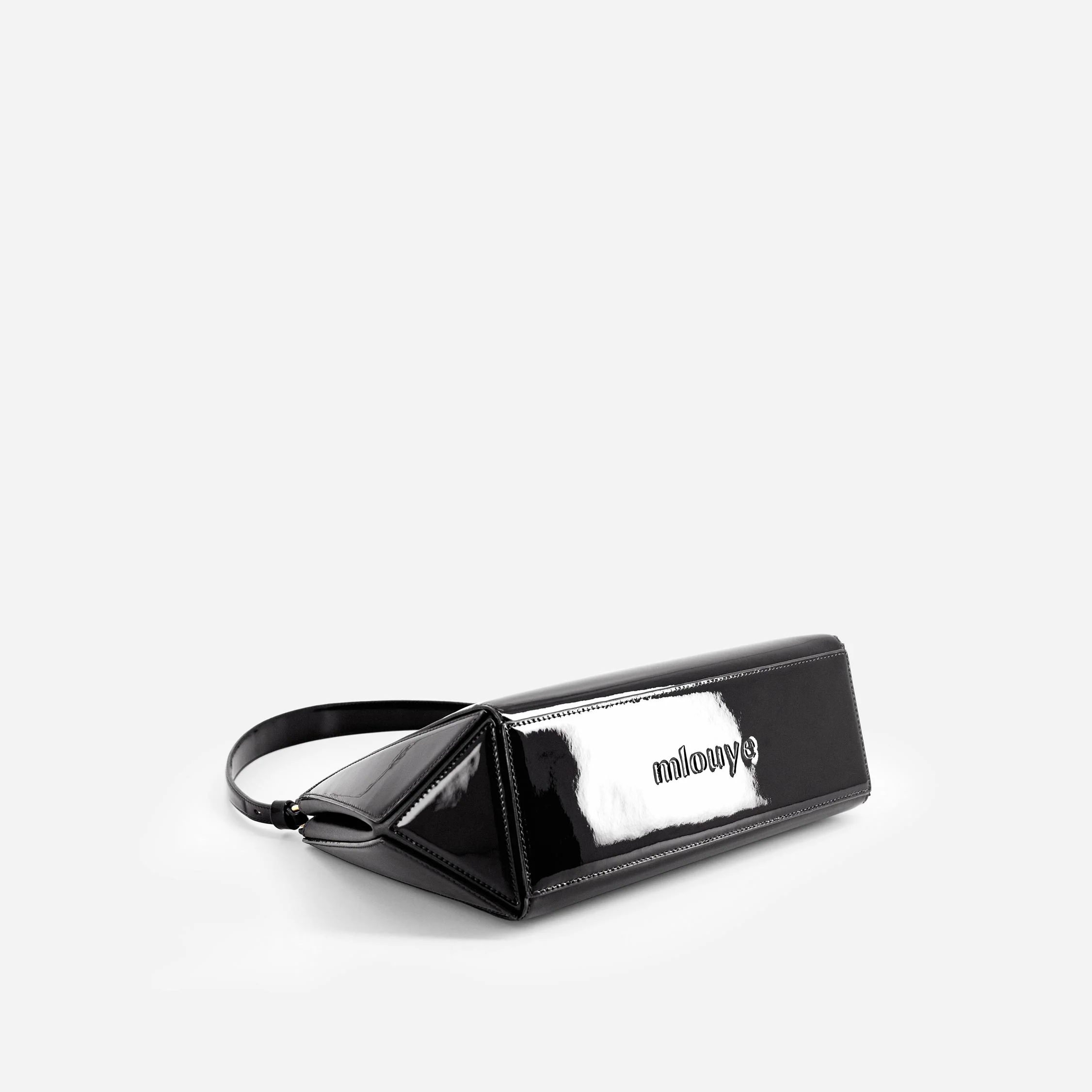 Large Triangle Pouch - Patent Black - Image 5