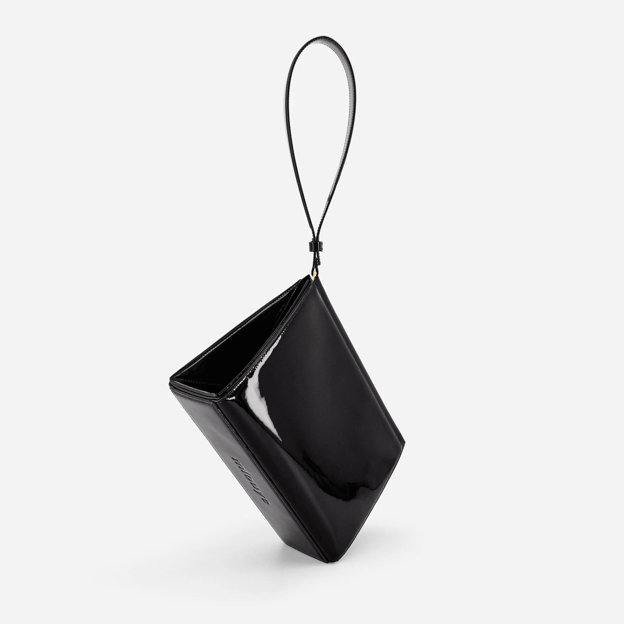 Large Triangle Pouch - Patent Black - Image 6