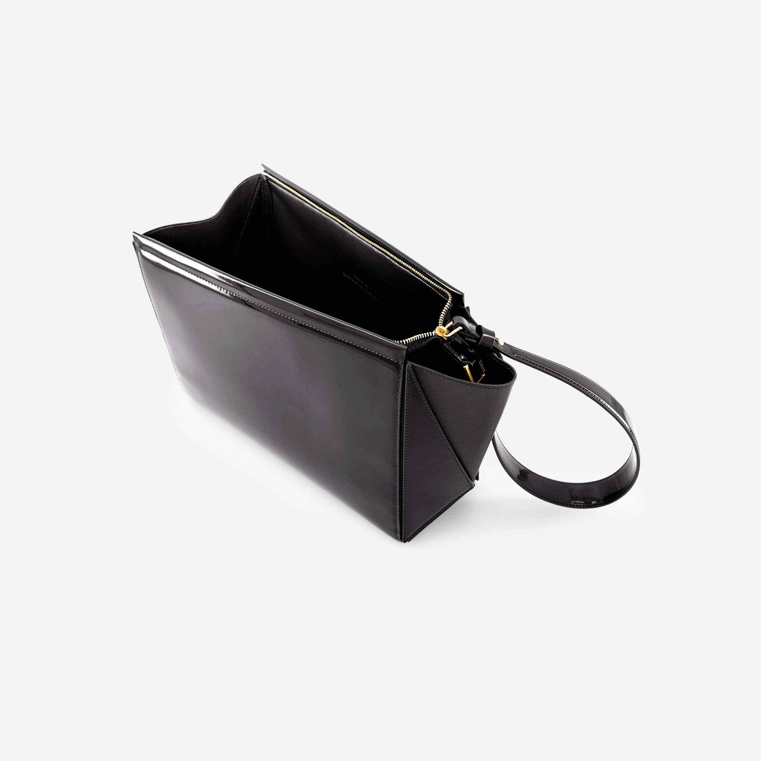 Large Triangle Pouch - Patent Black - Image 7