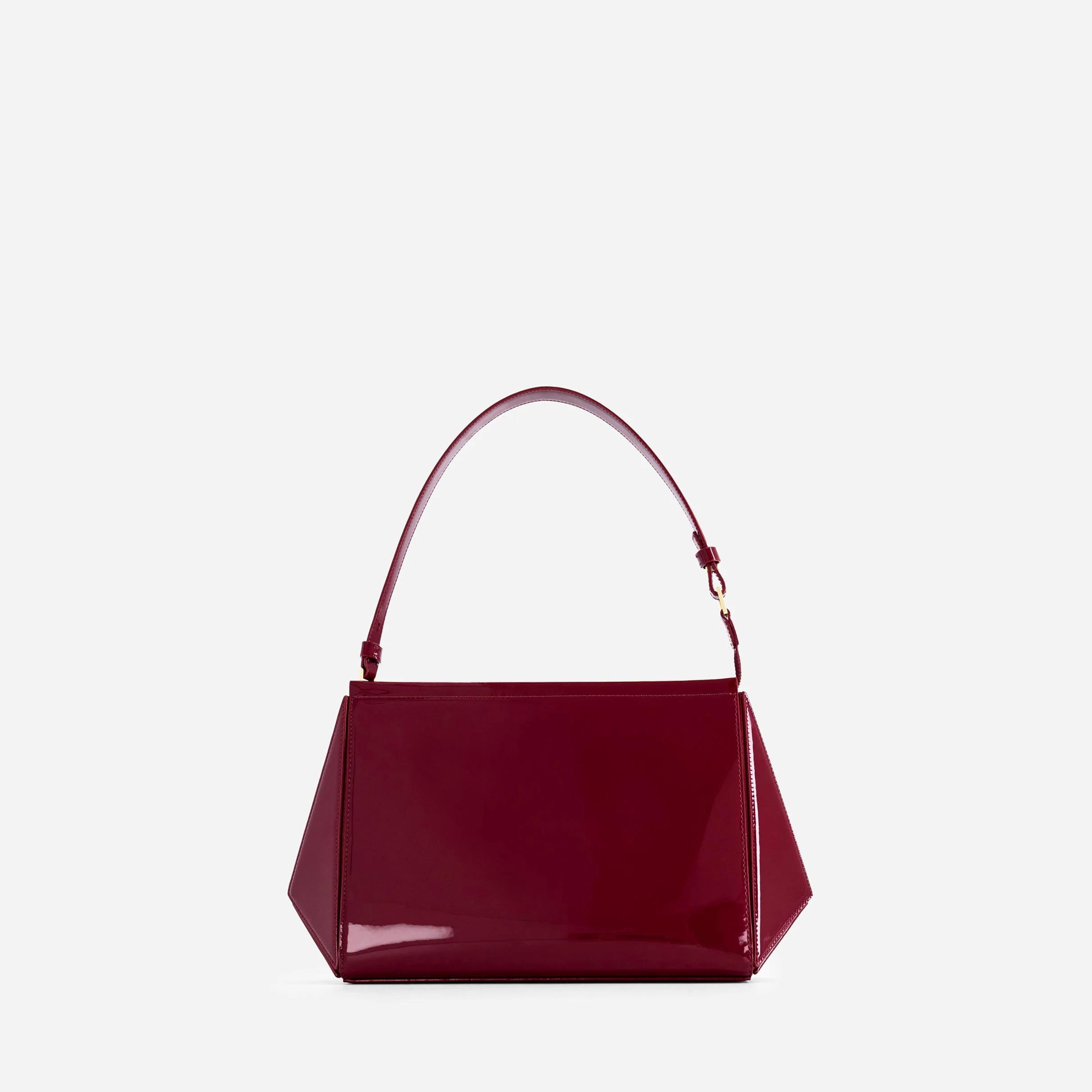 Large Triangle Pouch - Patent Bordeaux - Image 3