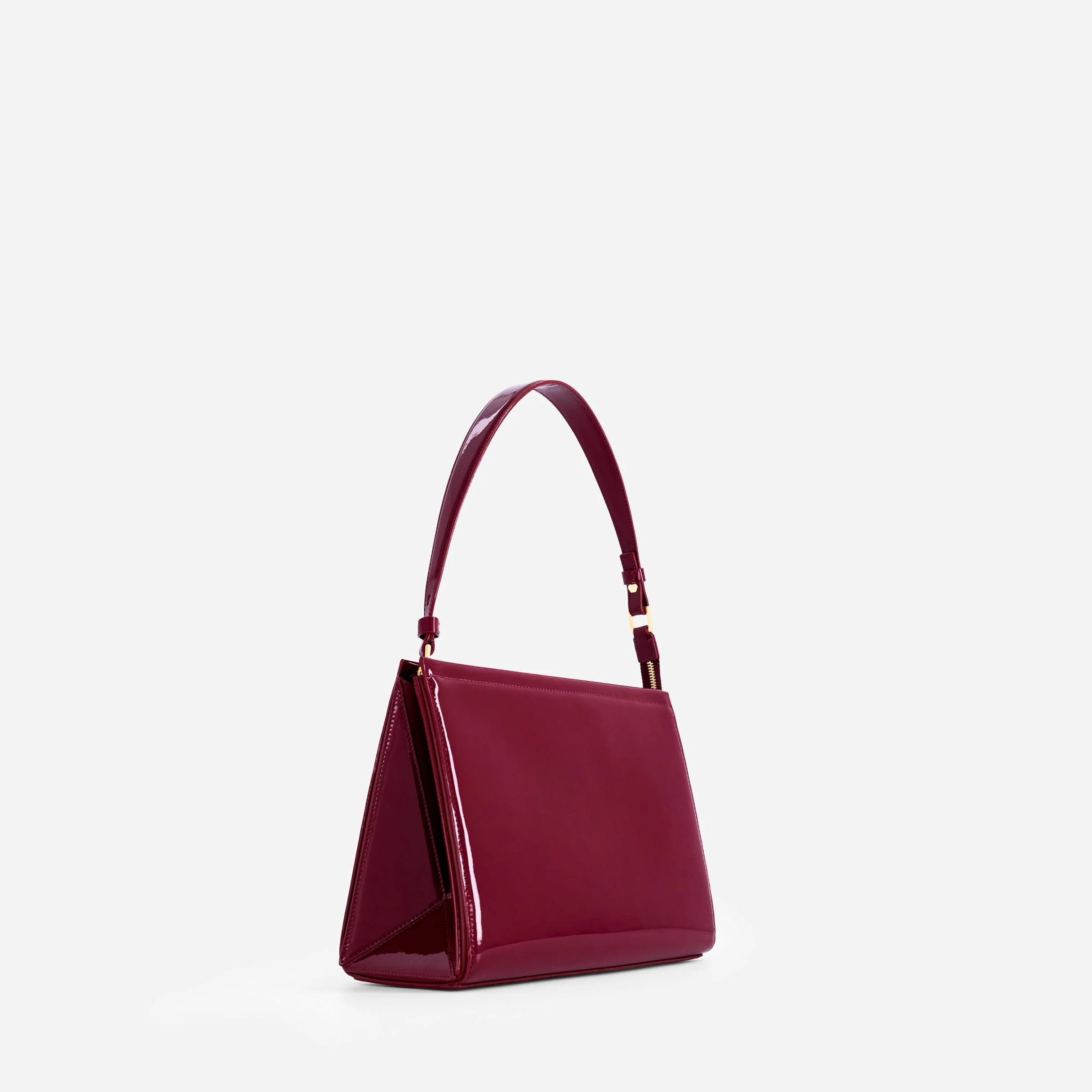 Large Triangle Pouch - Patent Bordeaux - Image 4
