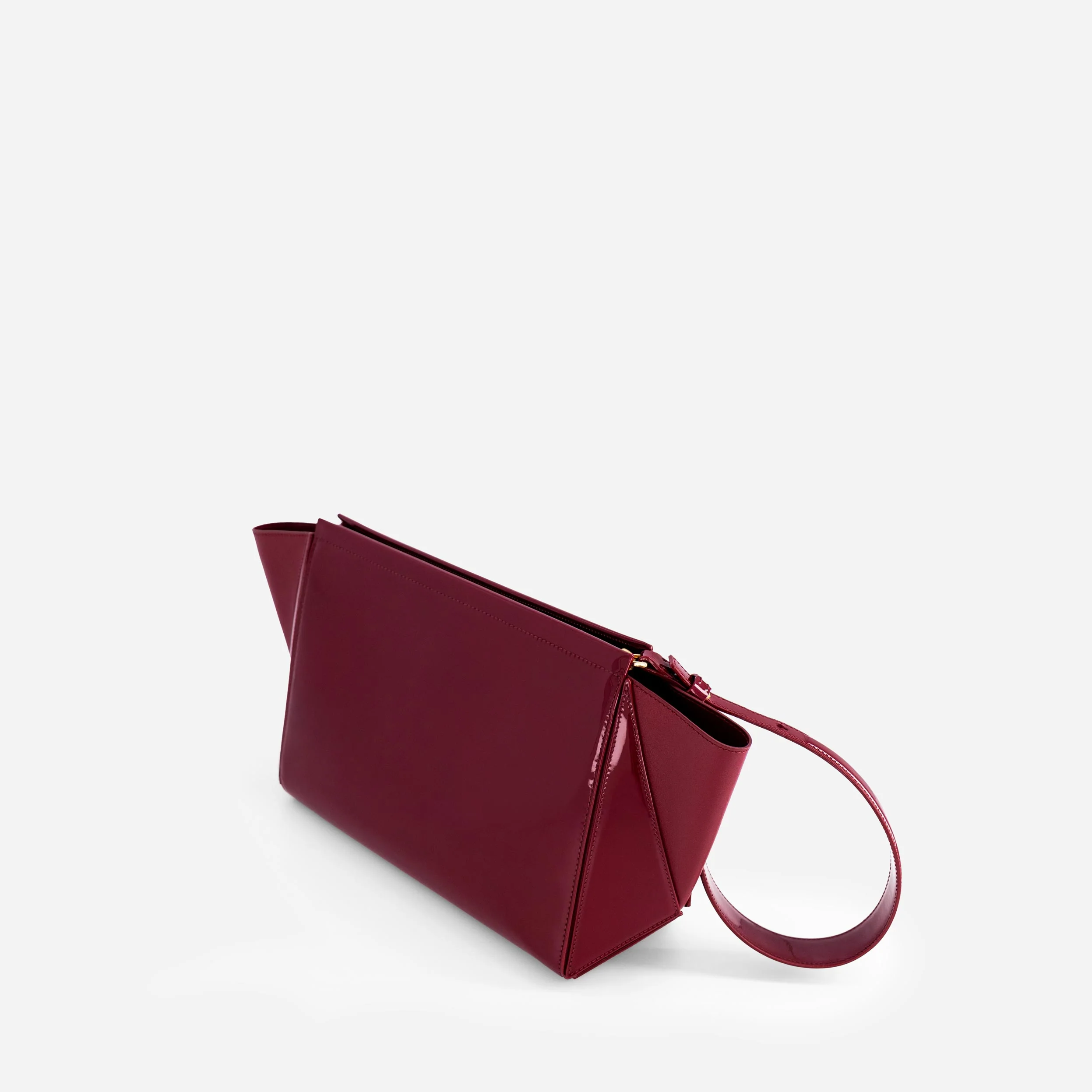 Large Triangle Pouch - Patent Bordeaux - Image 5