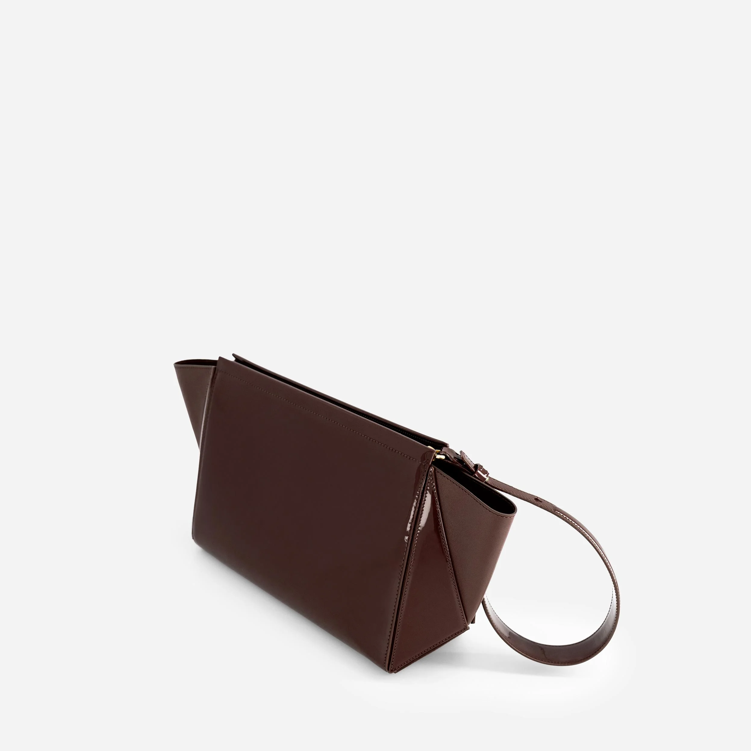 Large Triangle Pouch - Patent Brown - Image 5
