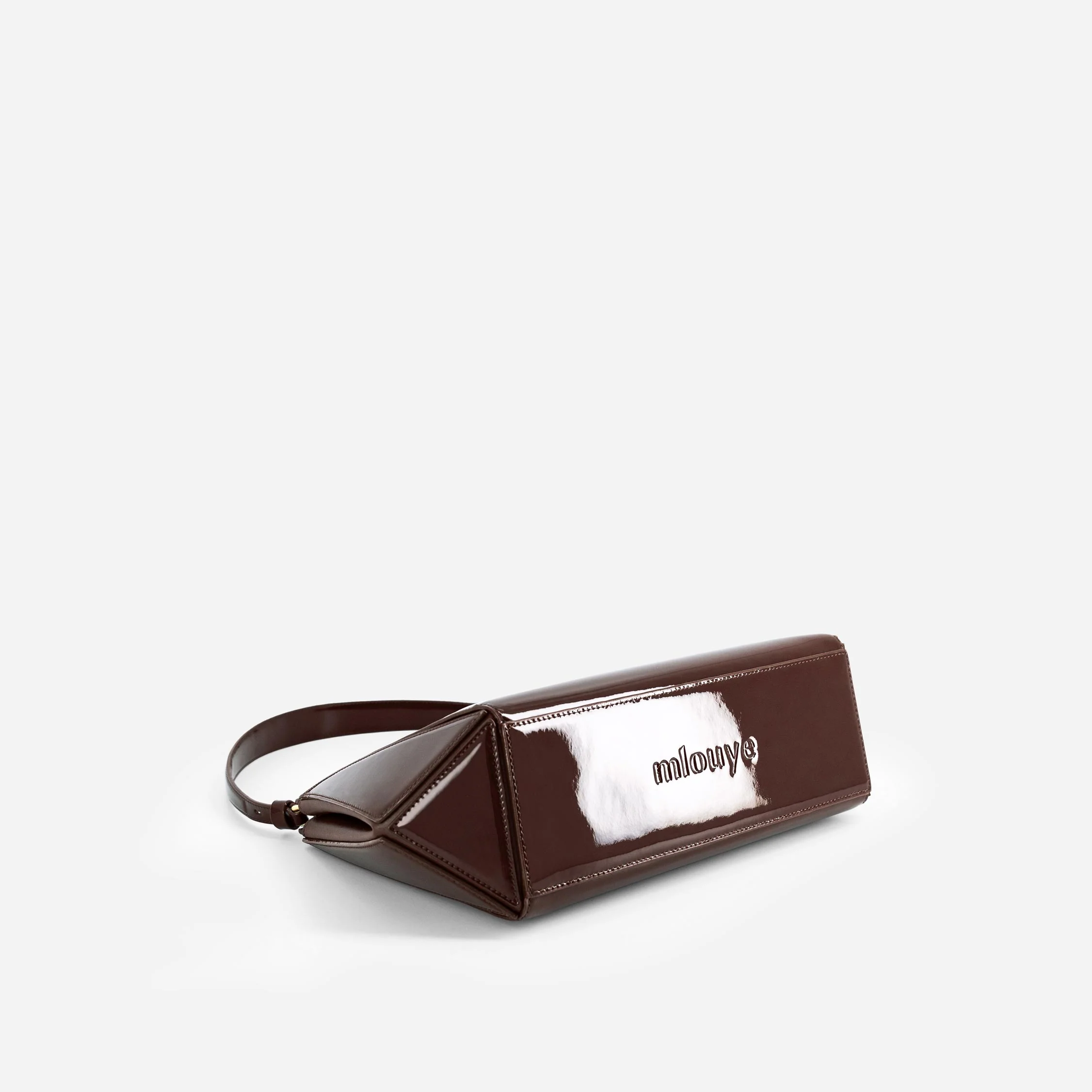 Large Triangle Pouch - Patent Brown - Image 6