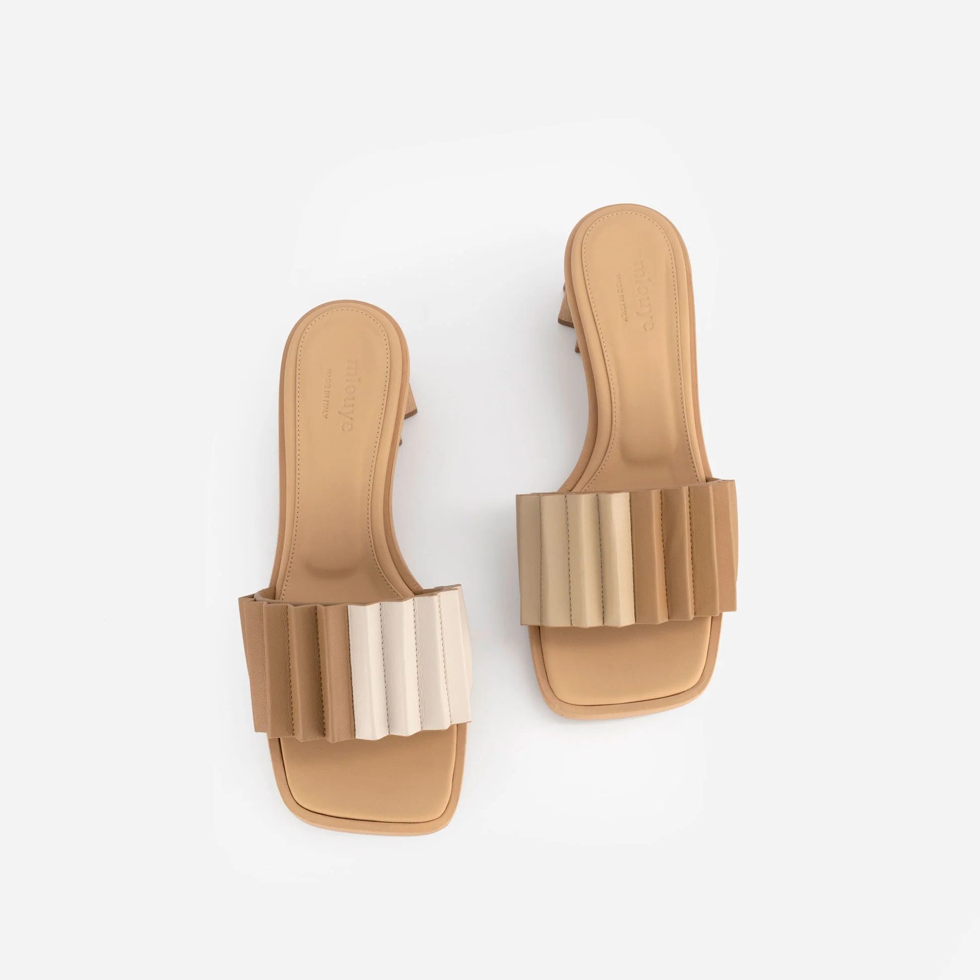 Louise Heeled Slide - Milky - Image 3