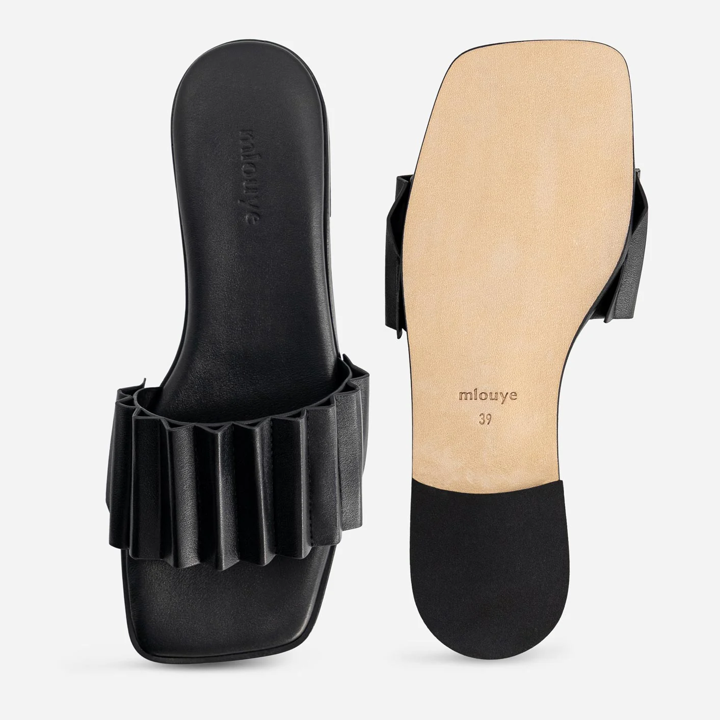 Louise Slide Sandal - Black - Image 3