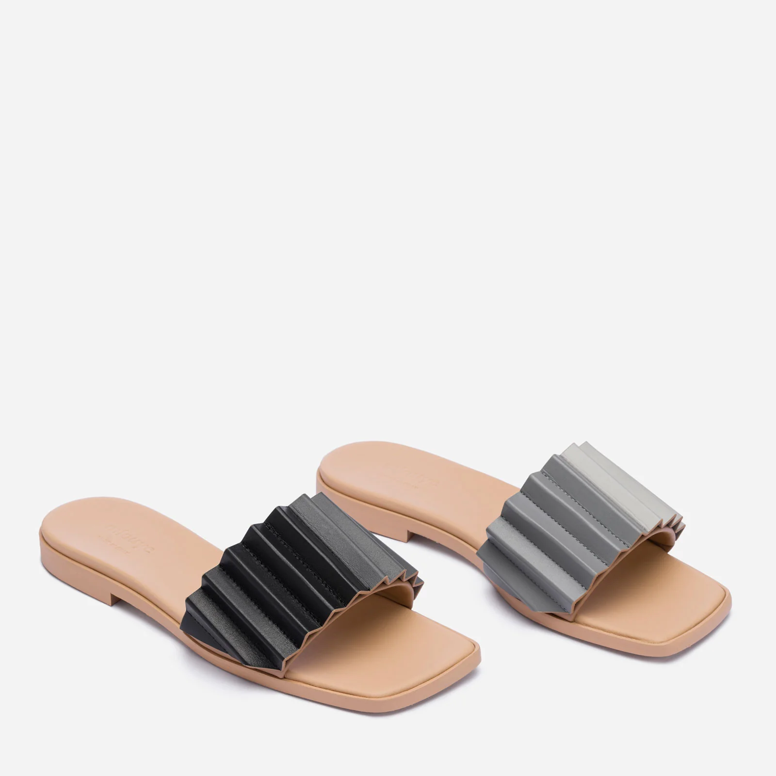 Louise Slide Sandal - Black & Gray - Image 3