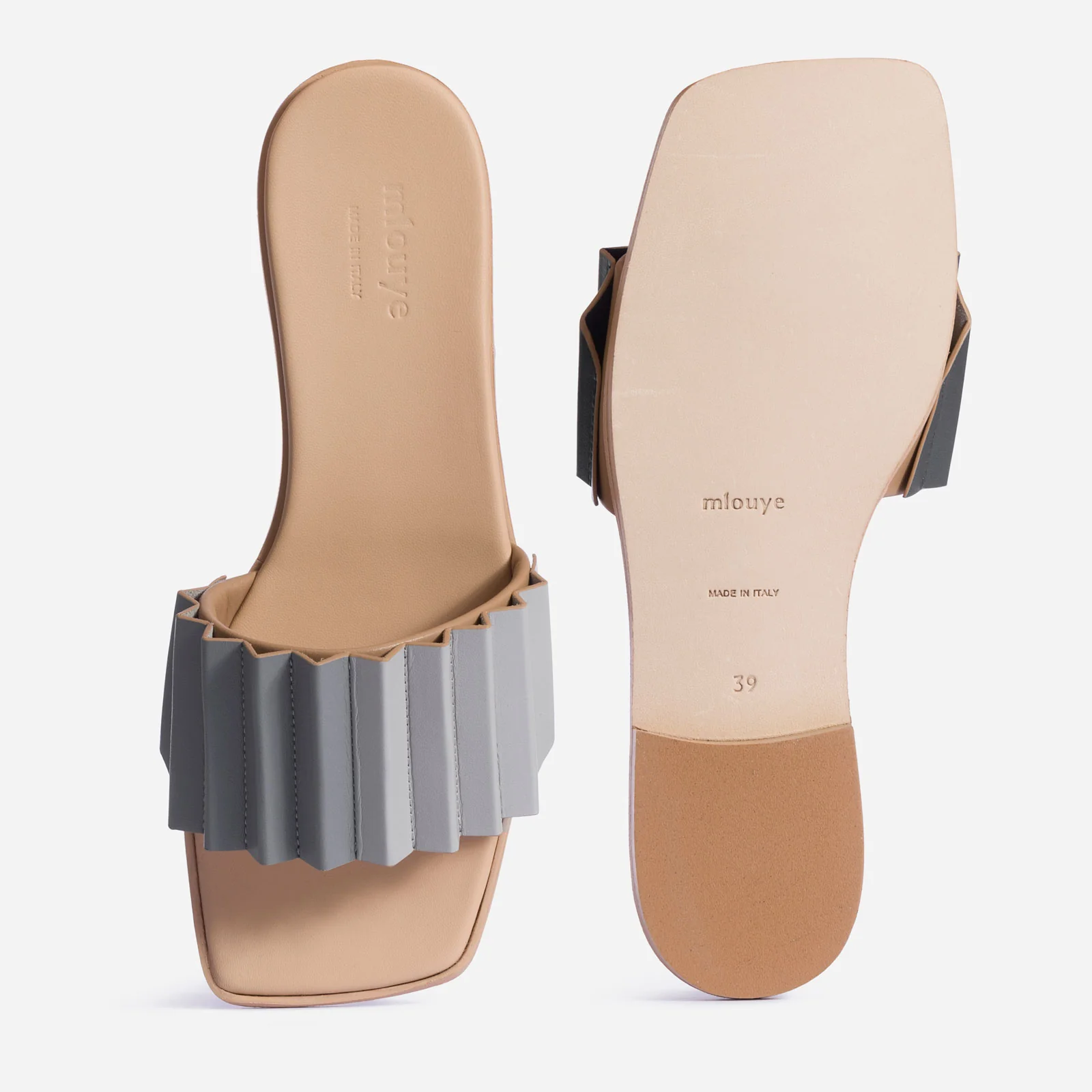 Louise Slide Sandal - Black & Gray - Image 4