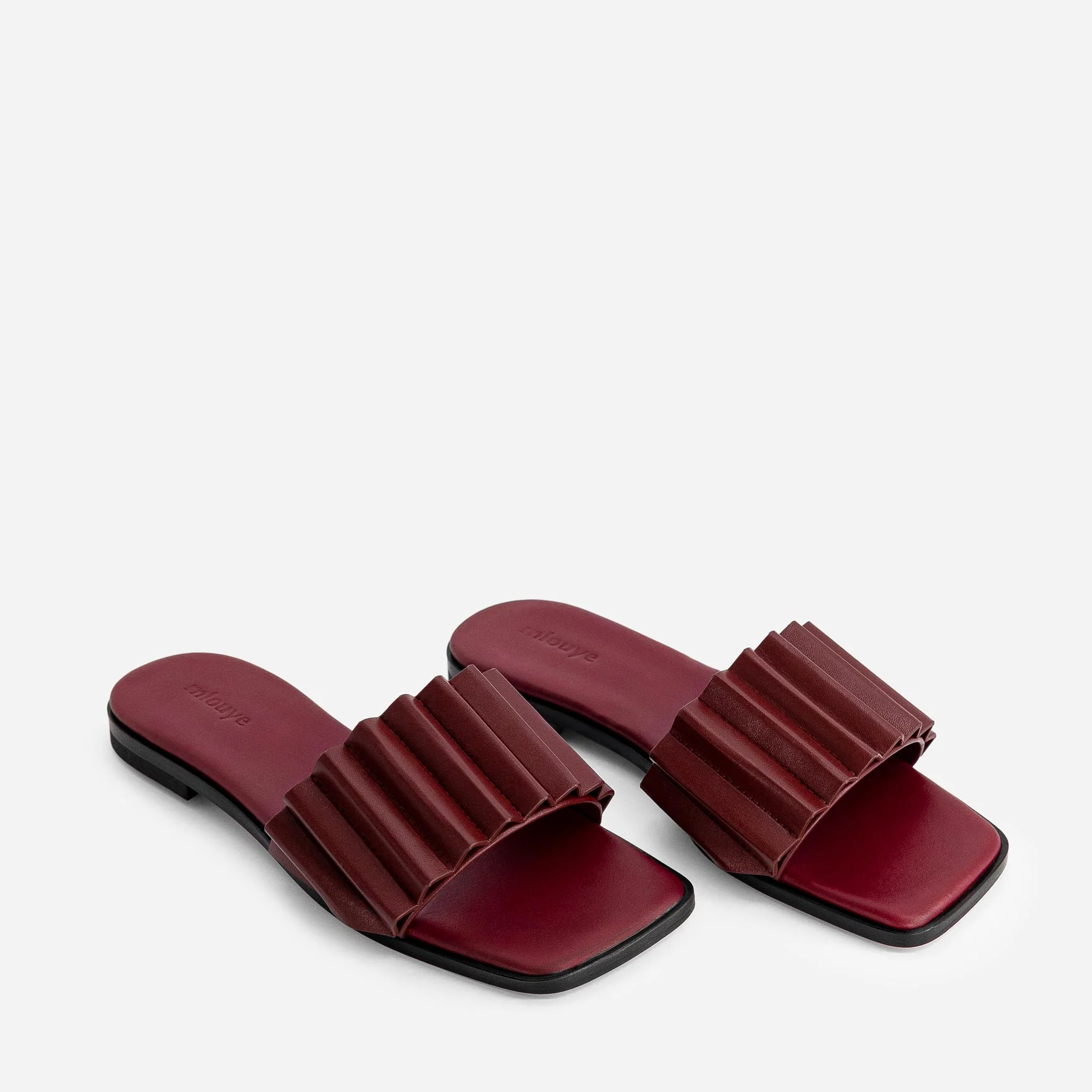Louise Slide Sandal - Bordeaux - Image 2