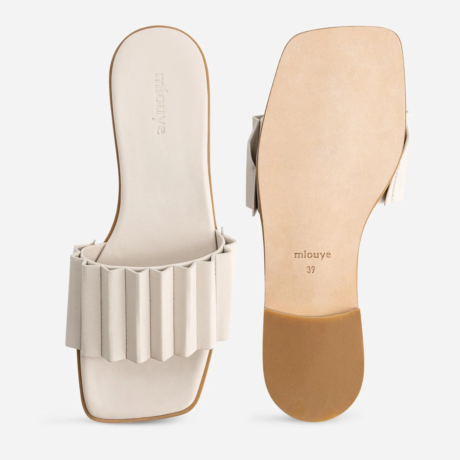Louise Slide Sandal - Dove - Image 3