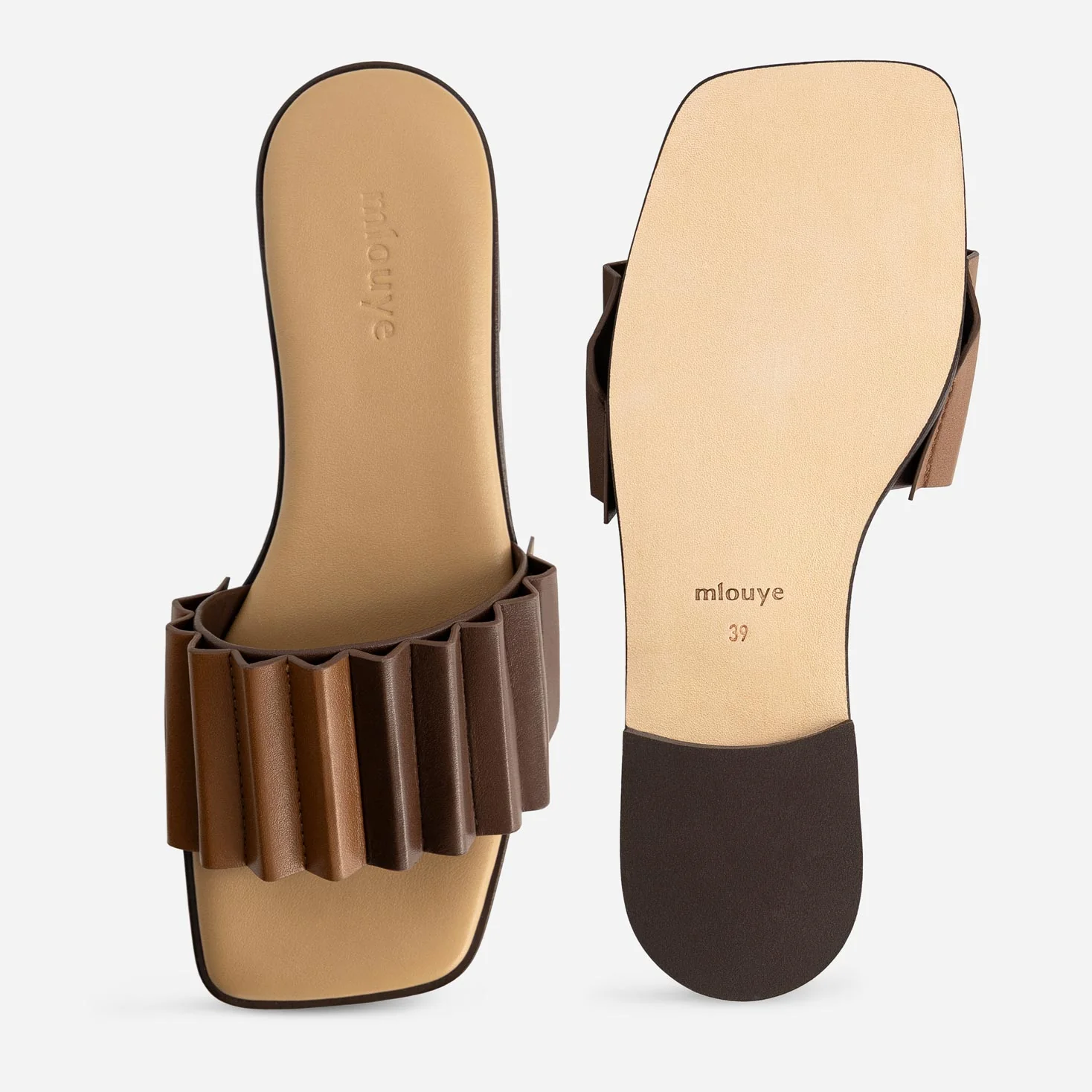 Louise Slide Sandal - Praline - Image 3