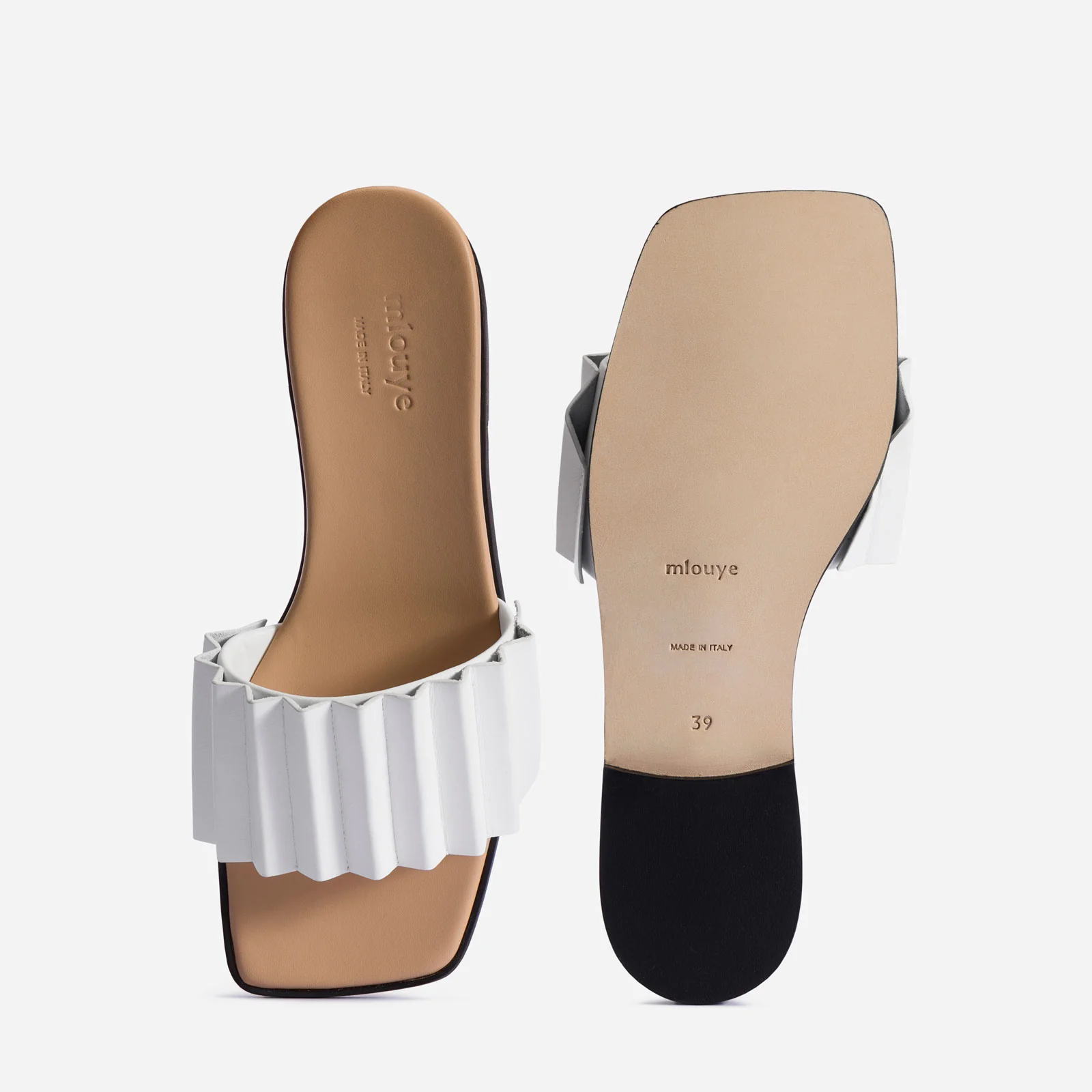 Louise Slide Sandal - White - Image 3