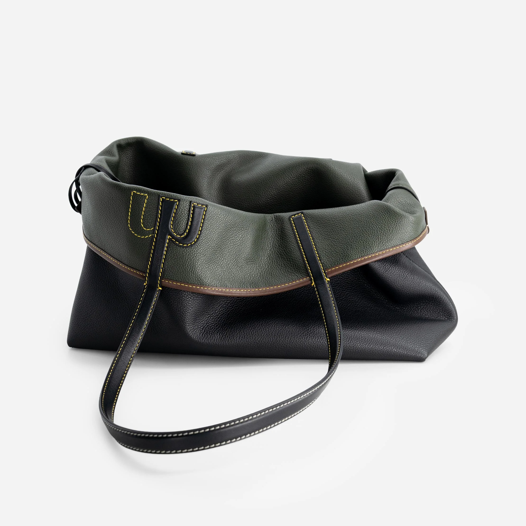 M Tote - Black & Hunter Green - Image 2