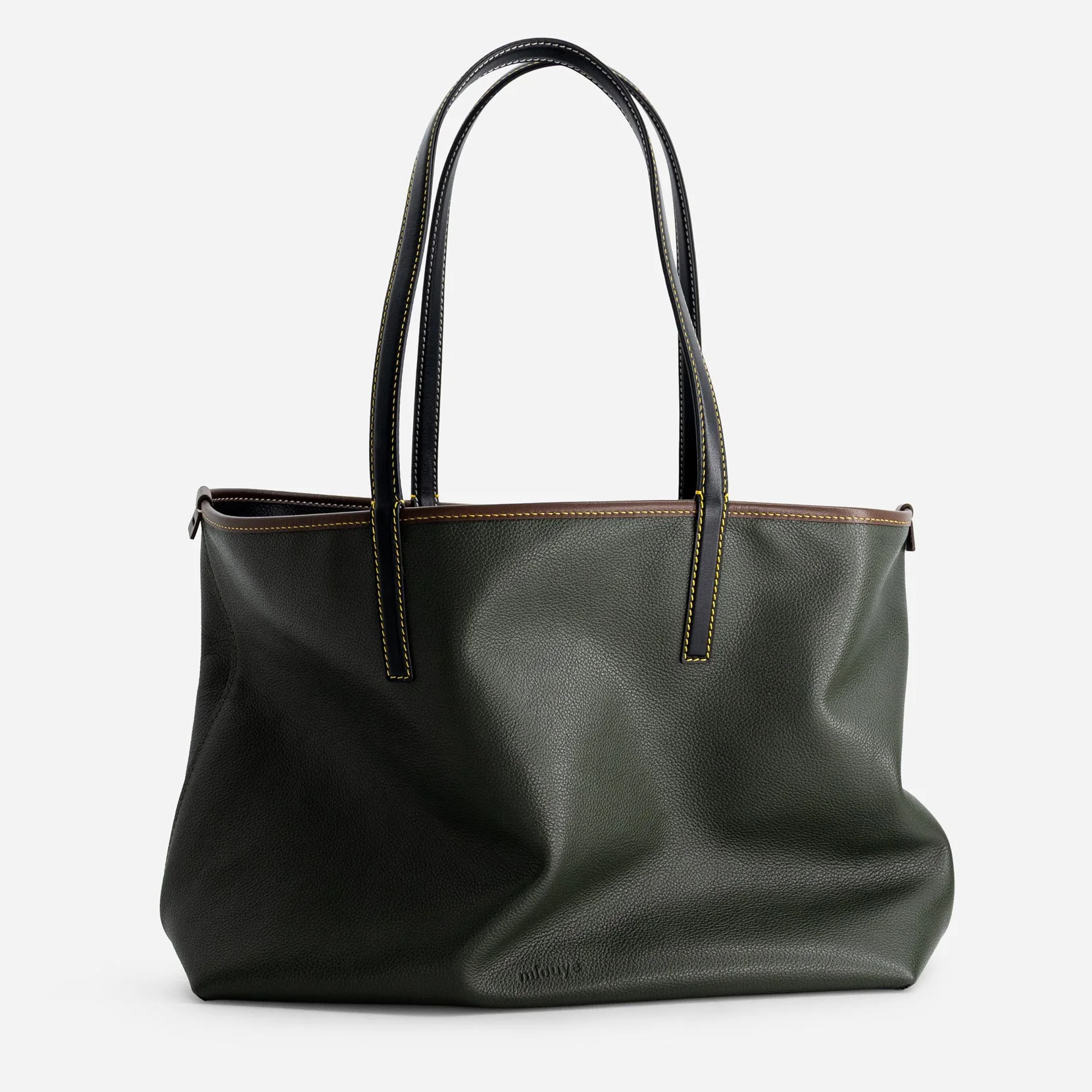 M Tote - Black & Hunter Green - Image 4