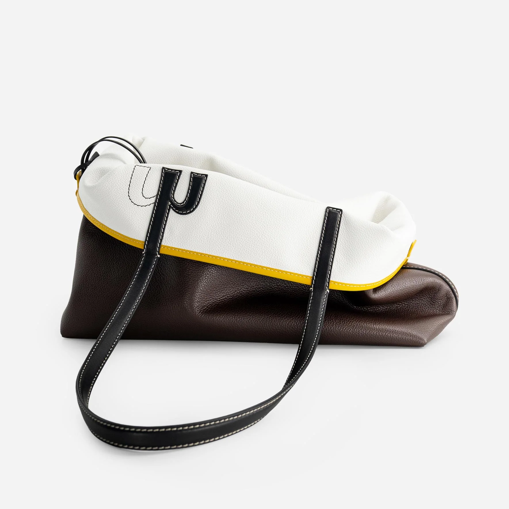 M Tote - Espresso & White - Image 2