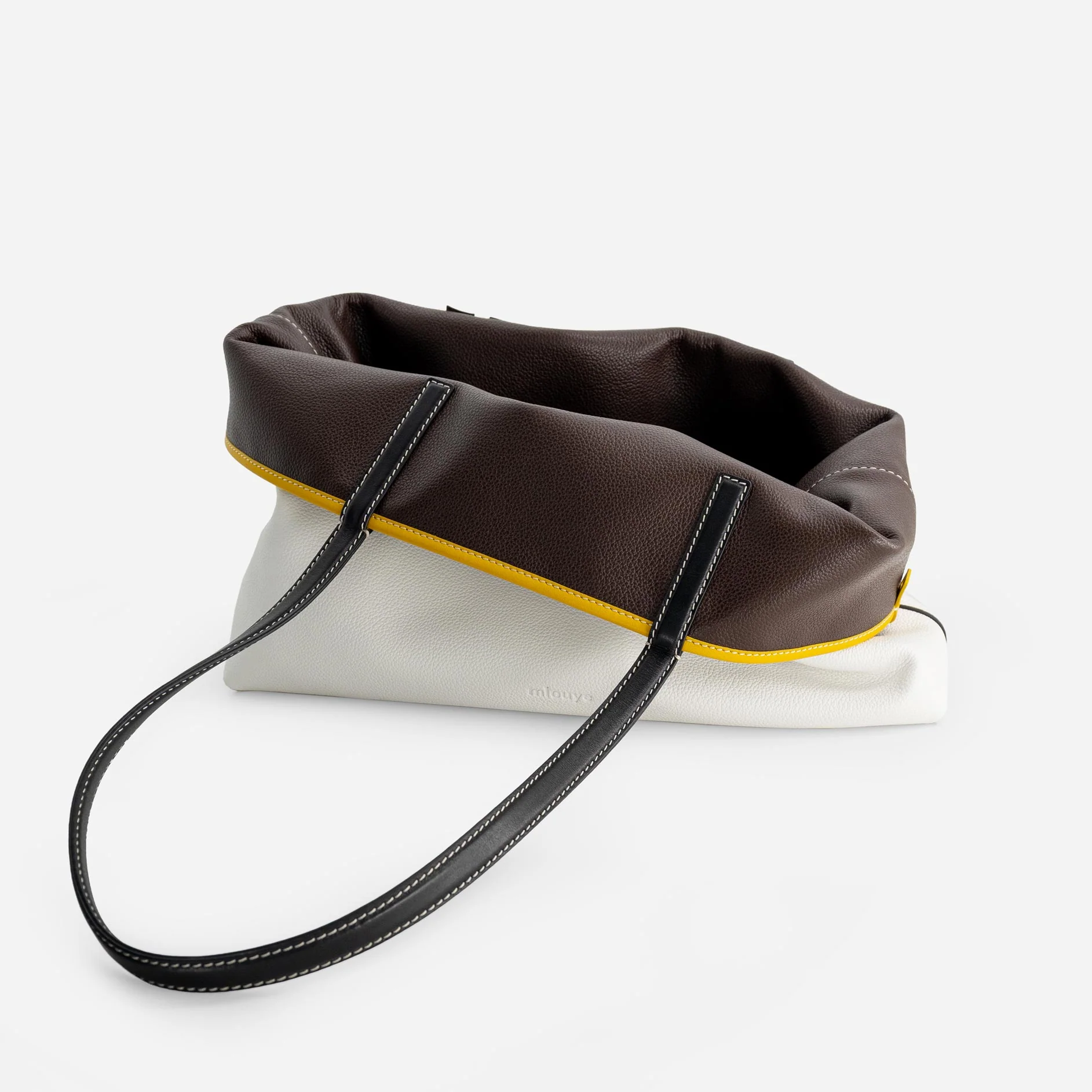 M Tote - Espresso & White - Image 6