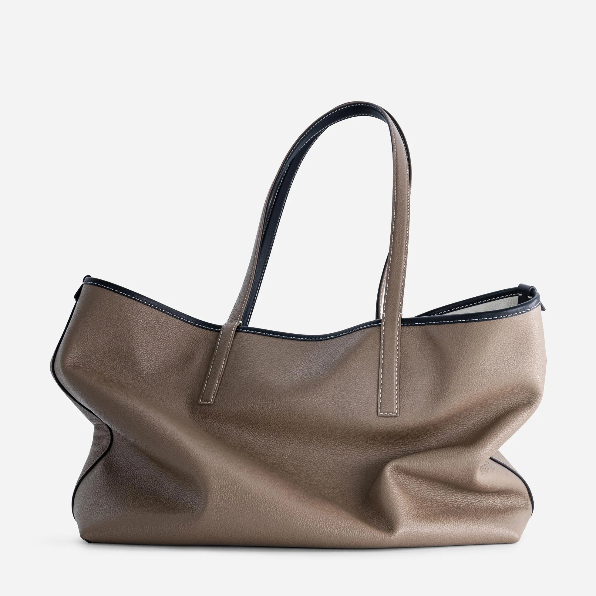 M Tote - Off White & Etoupe - Image 4