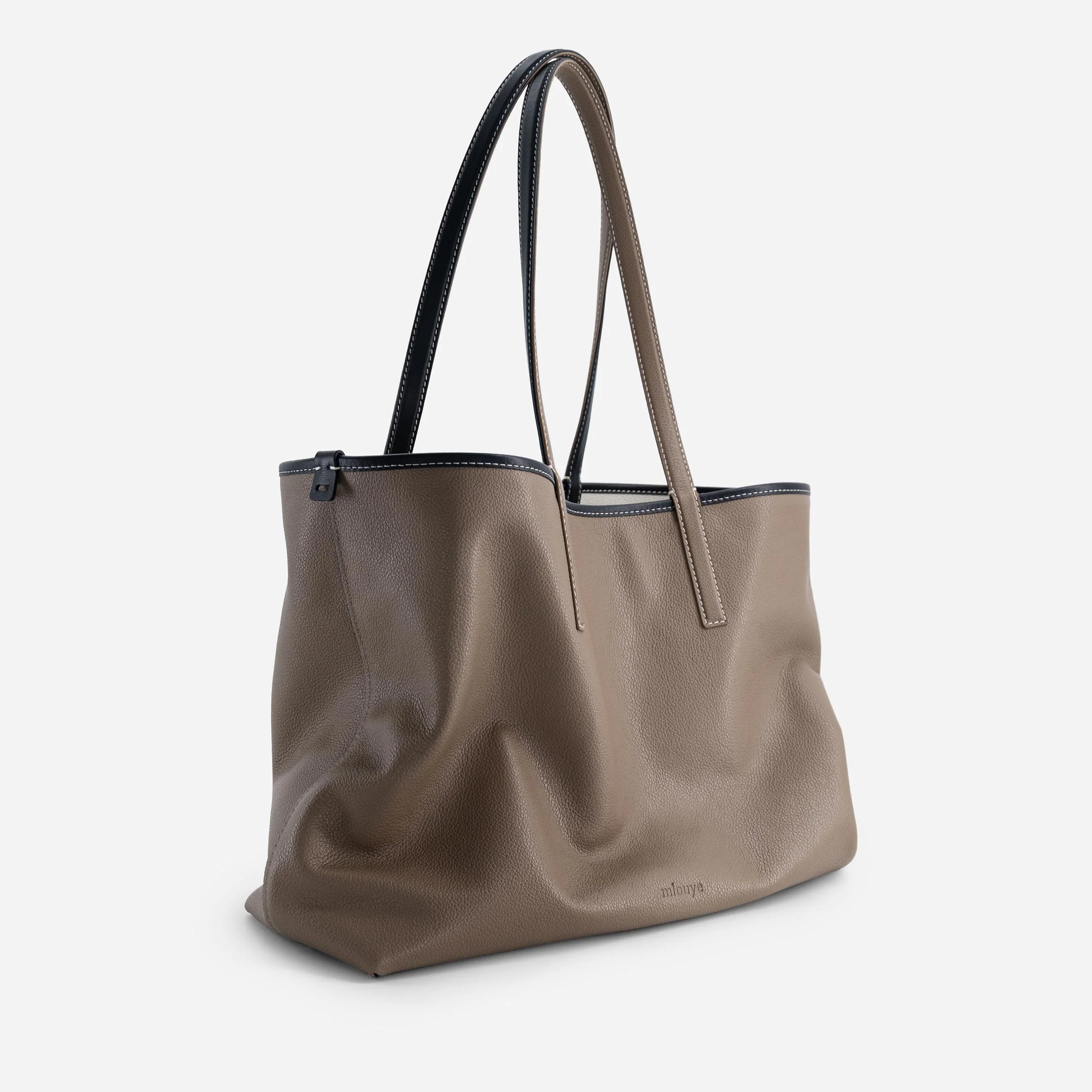 M Tote - Off White & Etoupe - Image 7