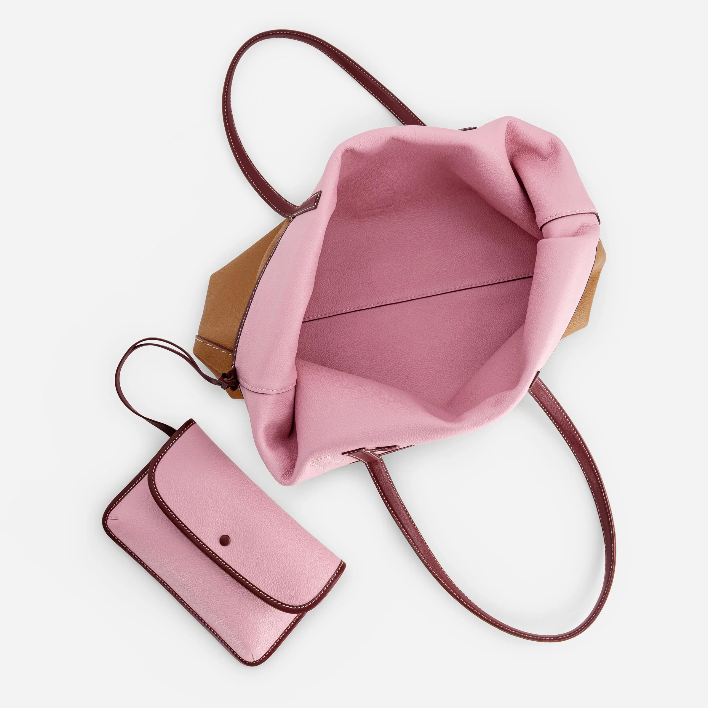 M Tote - Tan & Pink - Image 3
