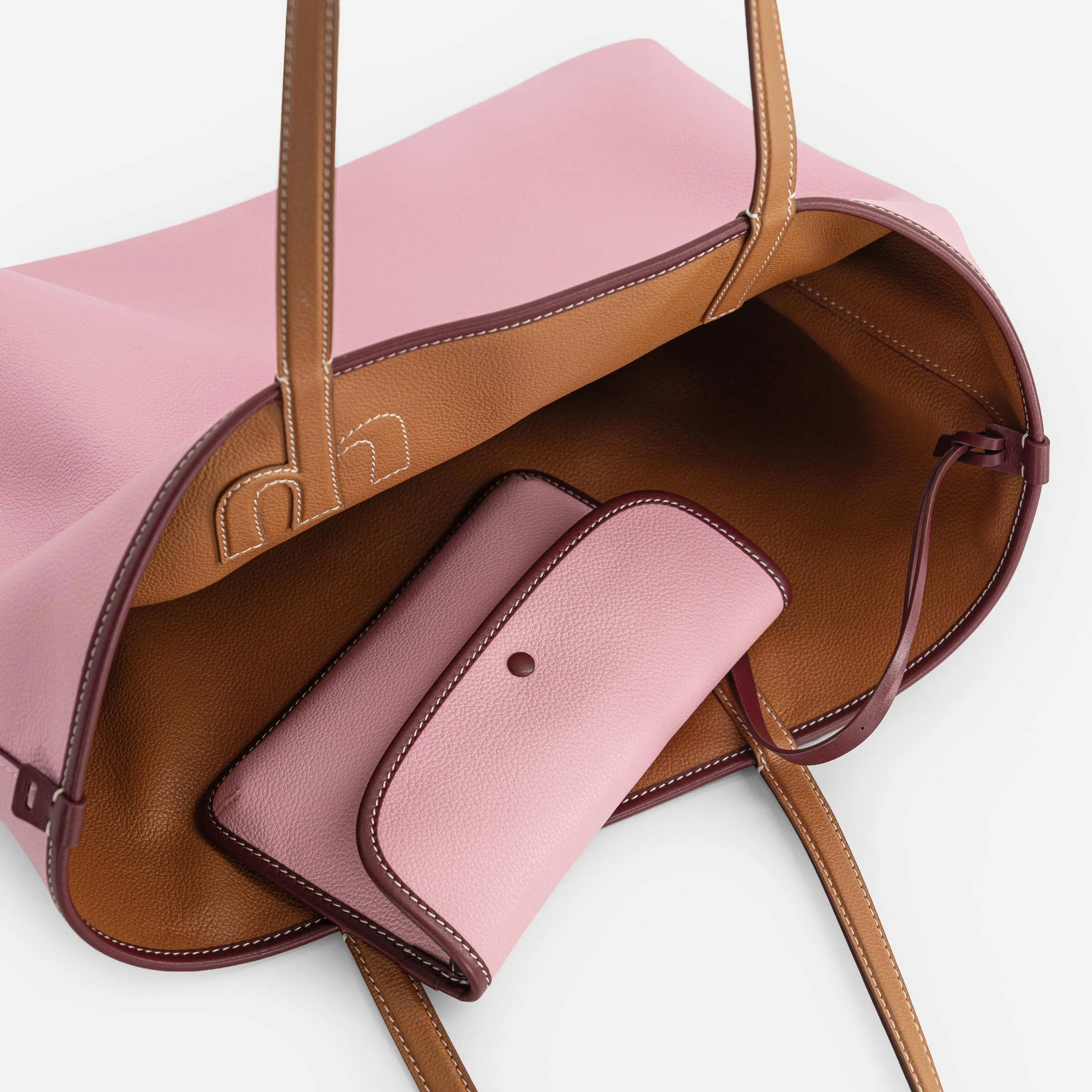 M Tote - Tan & Pink - Image 5