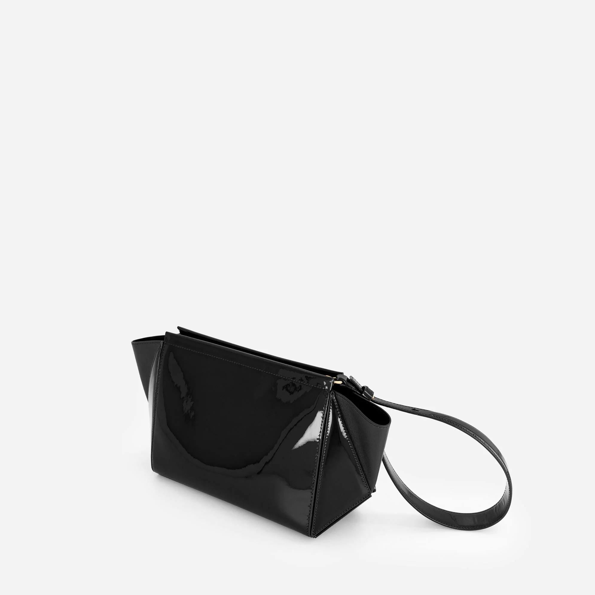 Medium Triangle Pouch - Patent Black - Image 4