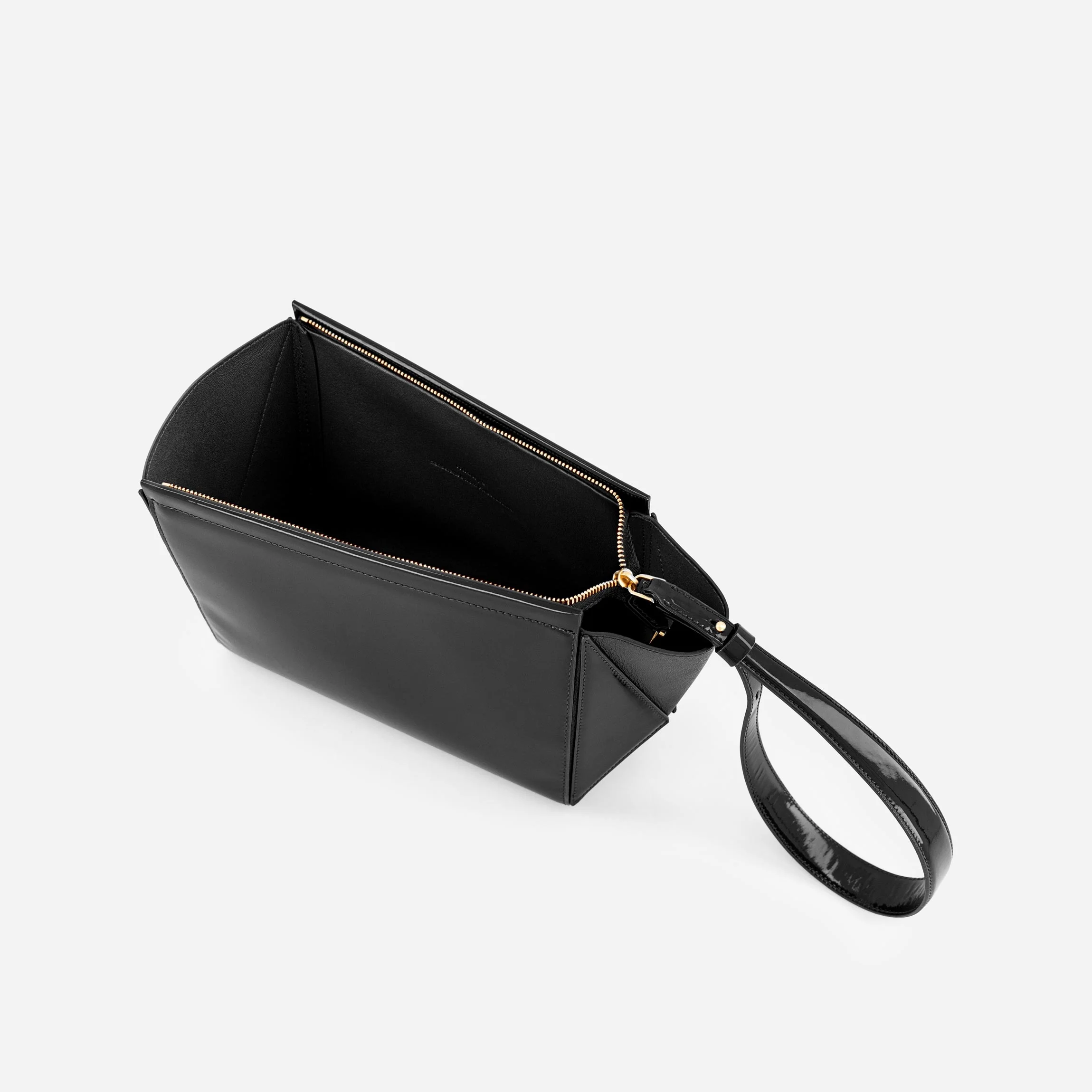 Medium Triangle Pouch - Patent Black - Image 5