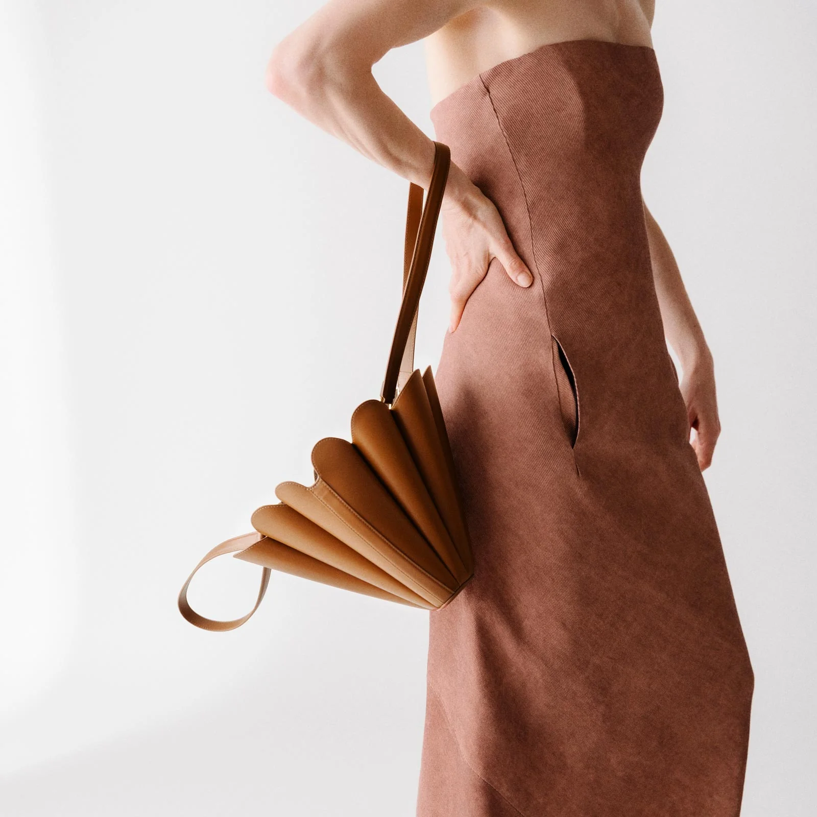 Mini Seashell Tote - Suede Espresso - Image 4