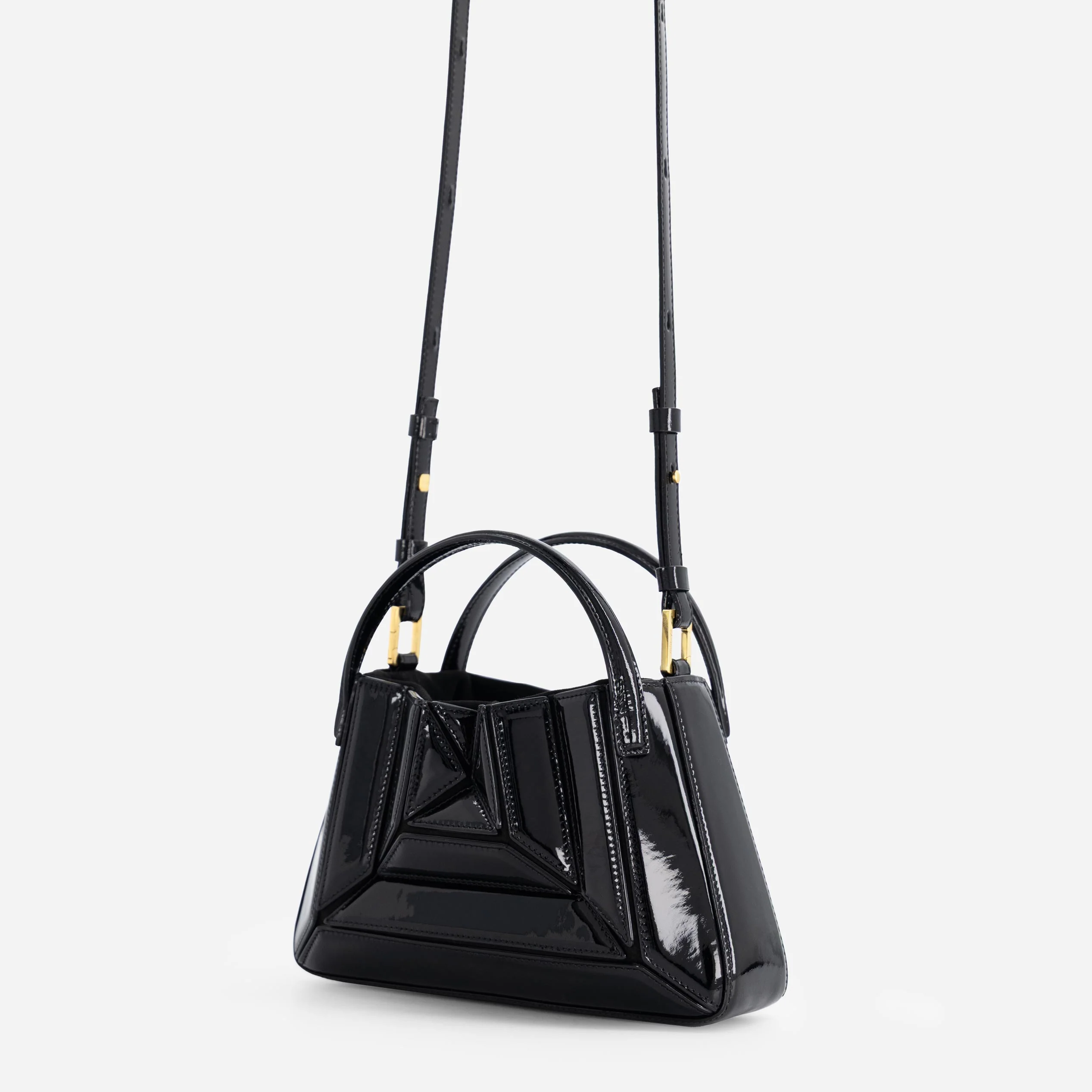 Mini Sera Tote - Patent Black - Image 4