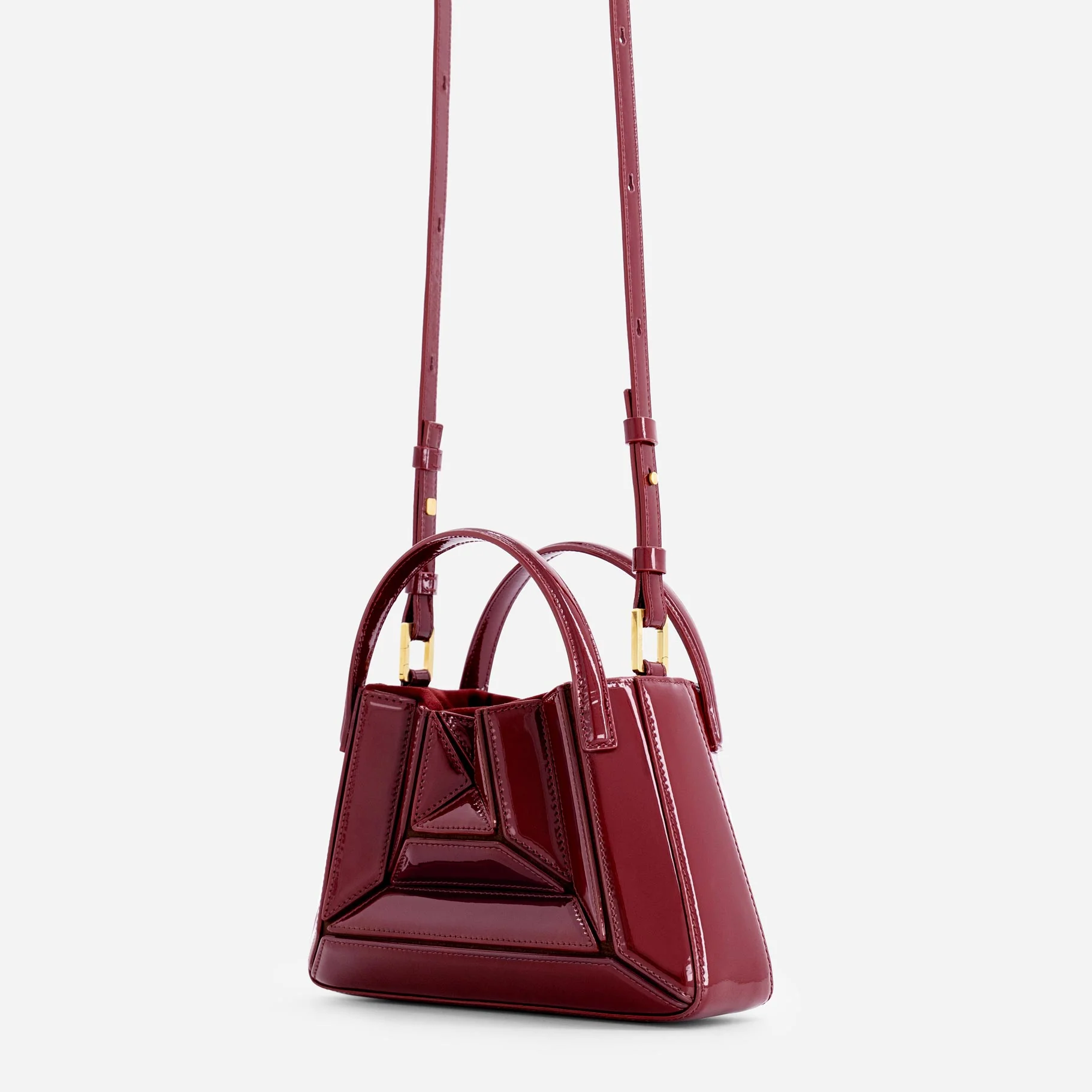 Mini Sera Tote - Patent Bordeaux - Image 4