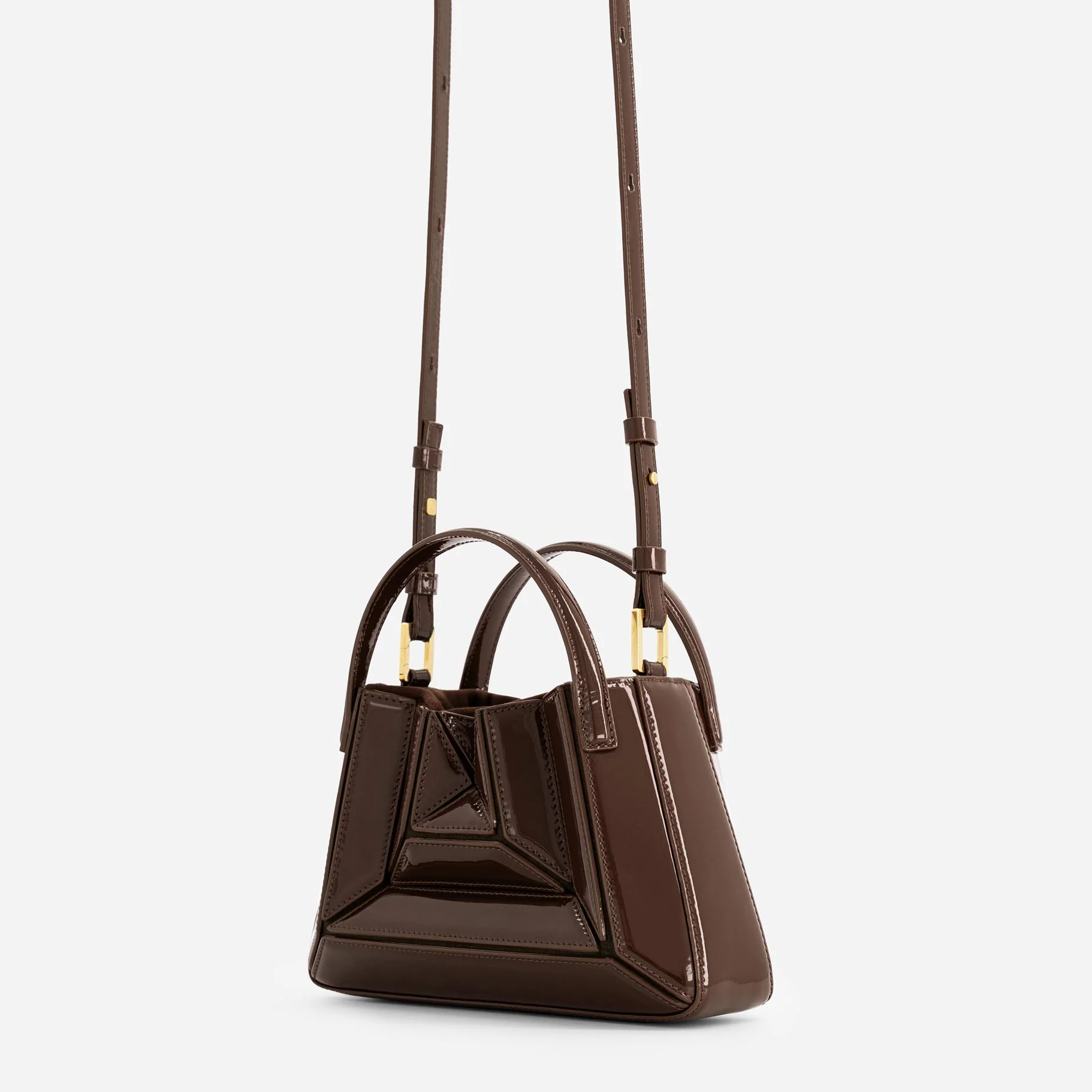 Mini Sera Tote - Patent Brown - Image 4