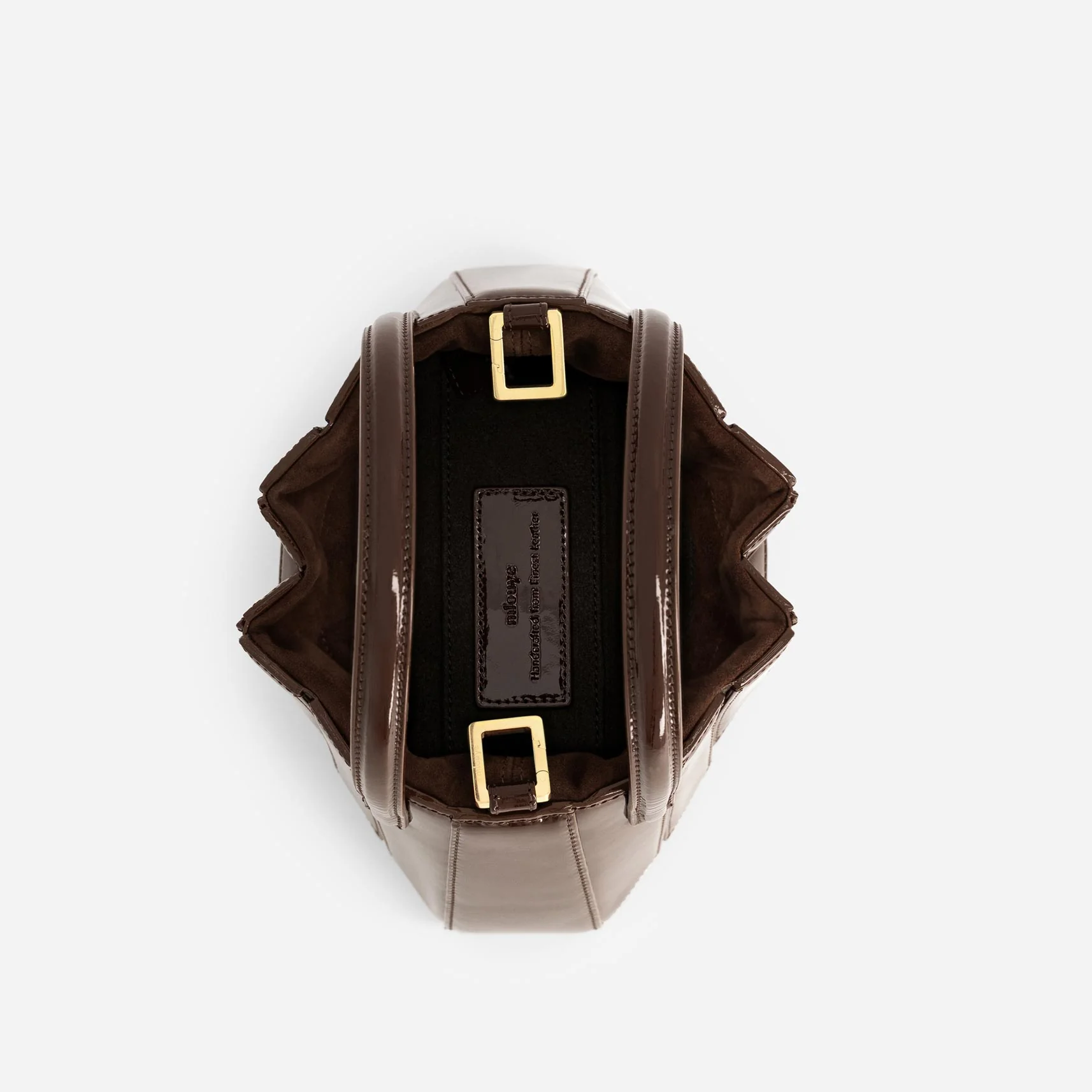 Mini Sera Tote - Patent Brown - Image 5