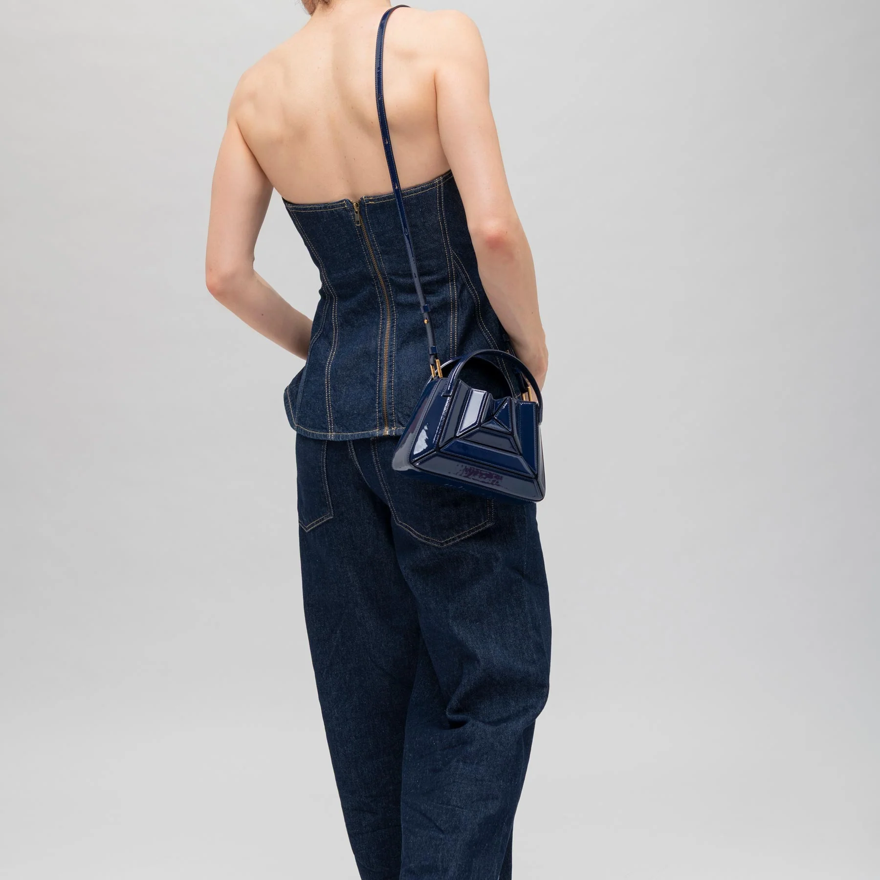 Mini Sera Tote - Patent Navy - Image 10