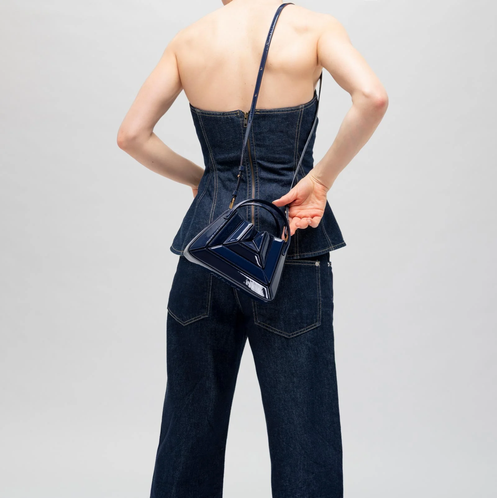 Mini Sera Tote - Patent Navy - Image 8