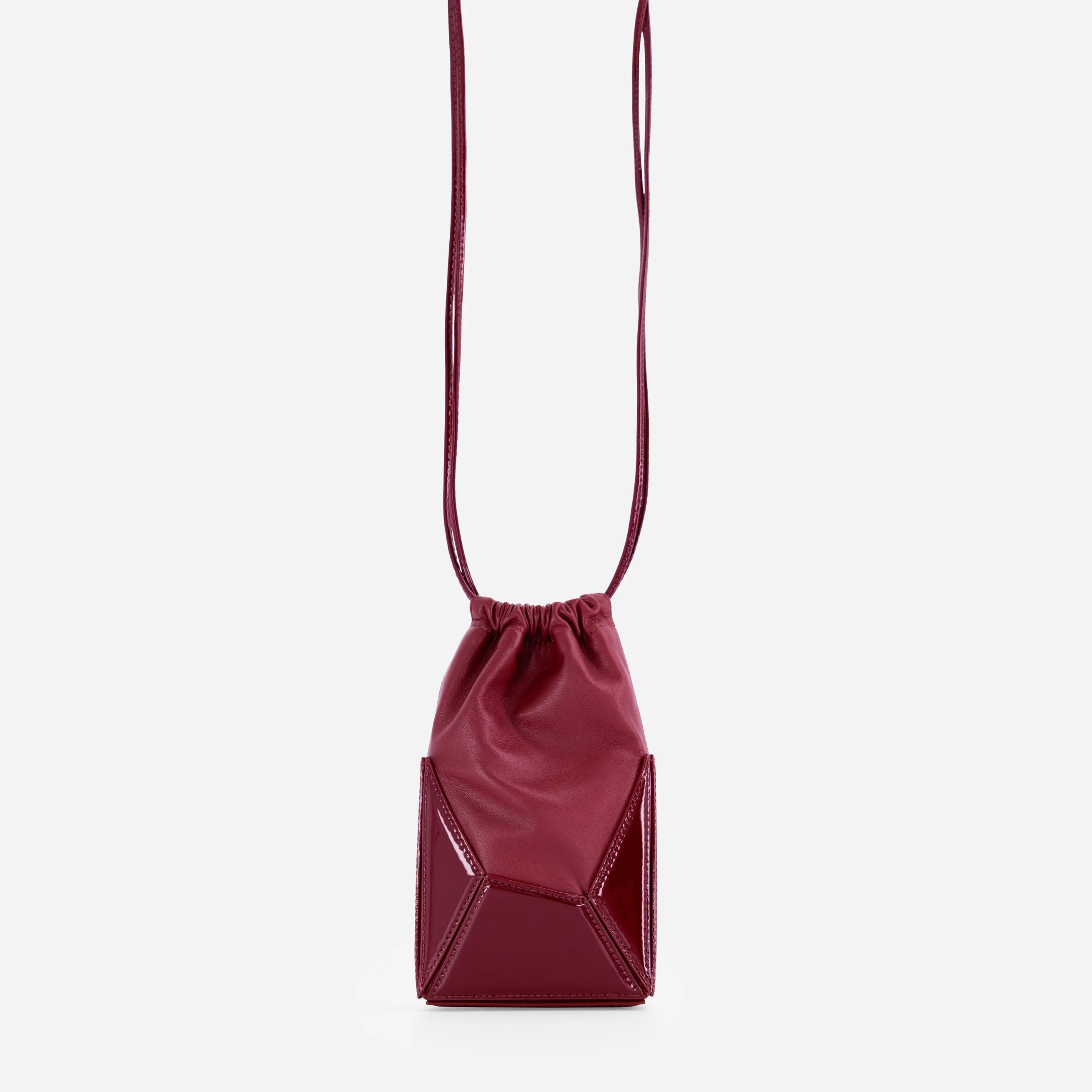 Naomi Phone Pouch - Patent Bordeaux - Image 2
